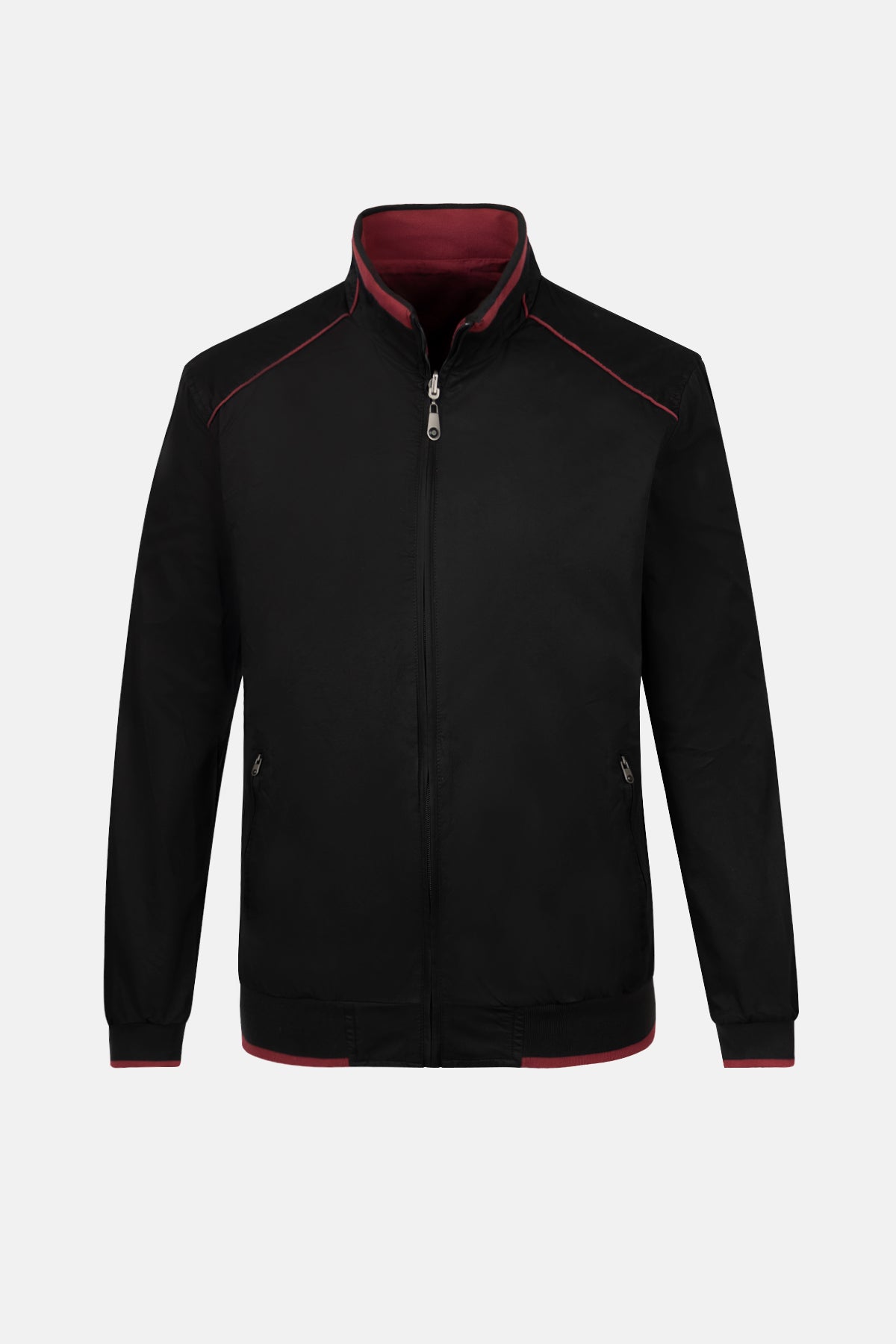 Dark Red & Black double-face Waterproof Jacket