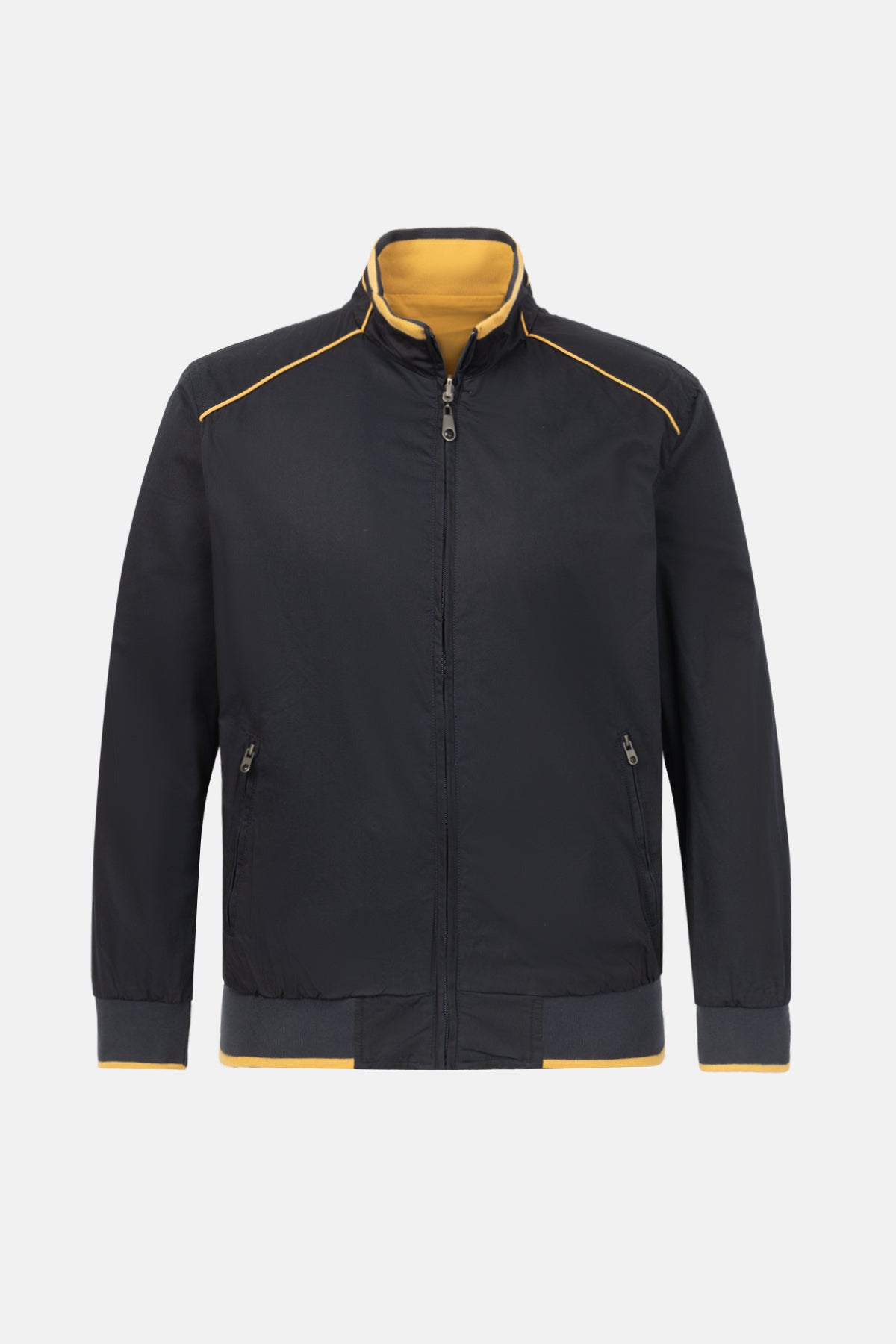 Yellow & Navy double-face Waterproof Jacket