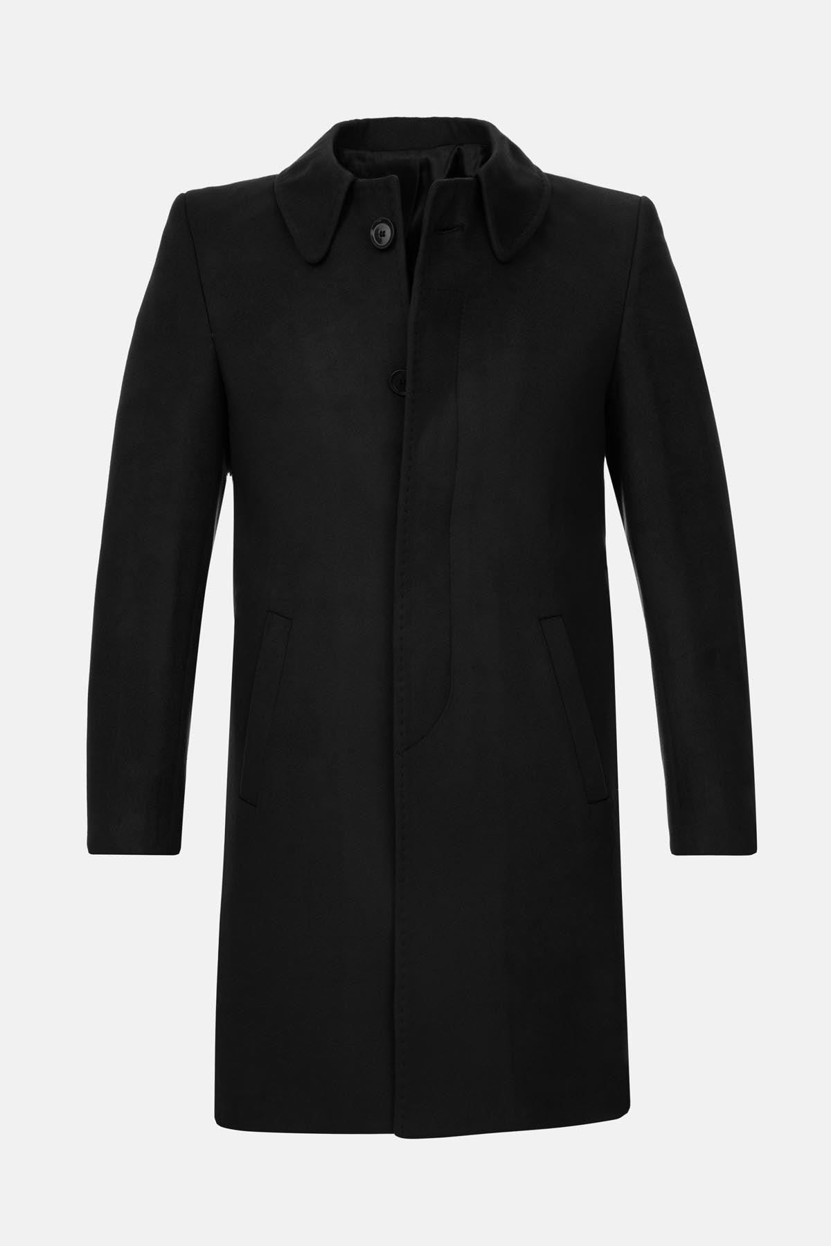 Mac Basic Long Dark Black Coat