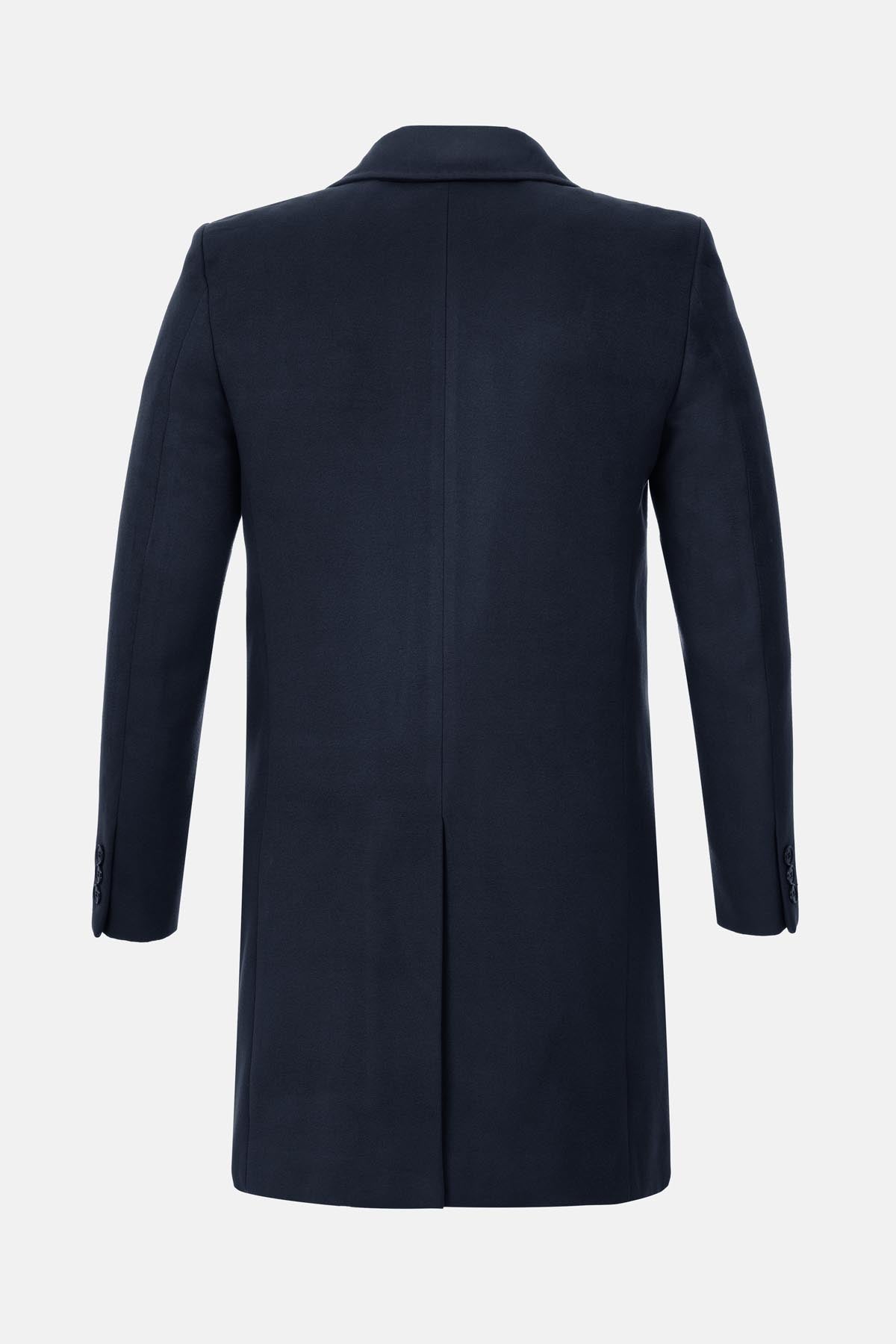 Mac Basic Long Navy Coat