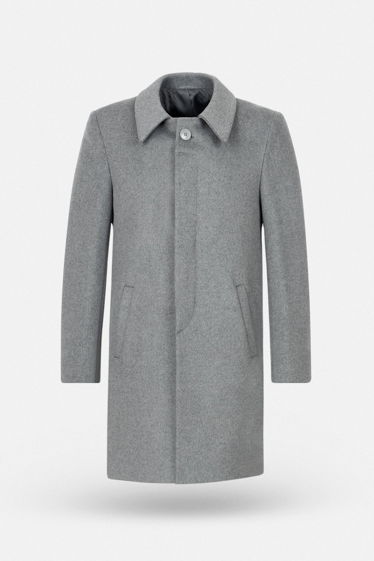 Light Gray Felt Classic Coat