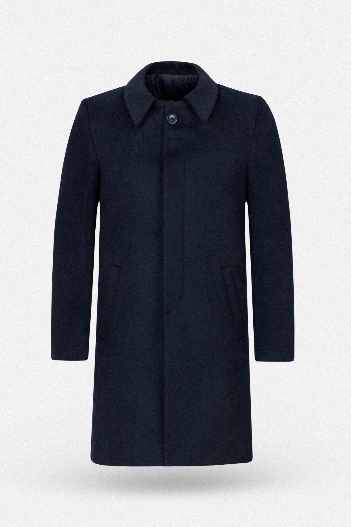 navy Felt Classic Coat