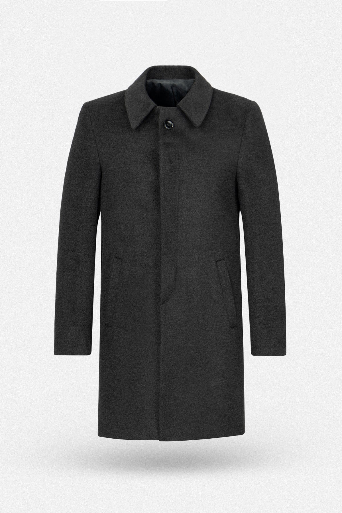 Dark Gray Felt Classic Coat