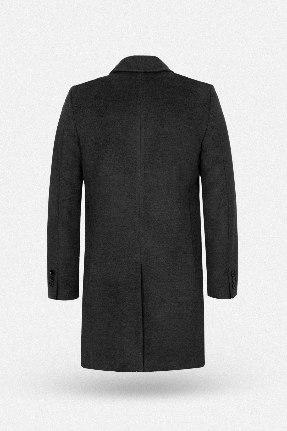 Dark Gray Felt Classic Coat