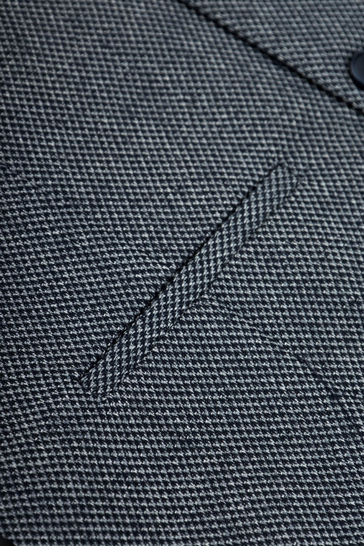 Jacquard Dark Gray Twill Double-Breasted Linen Vest - 3