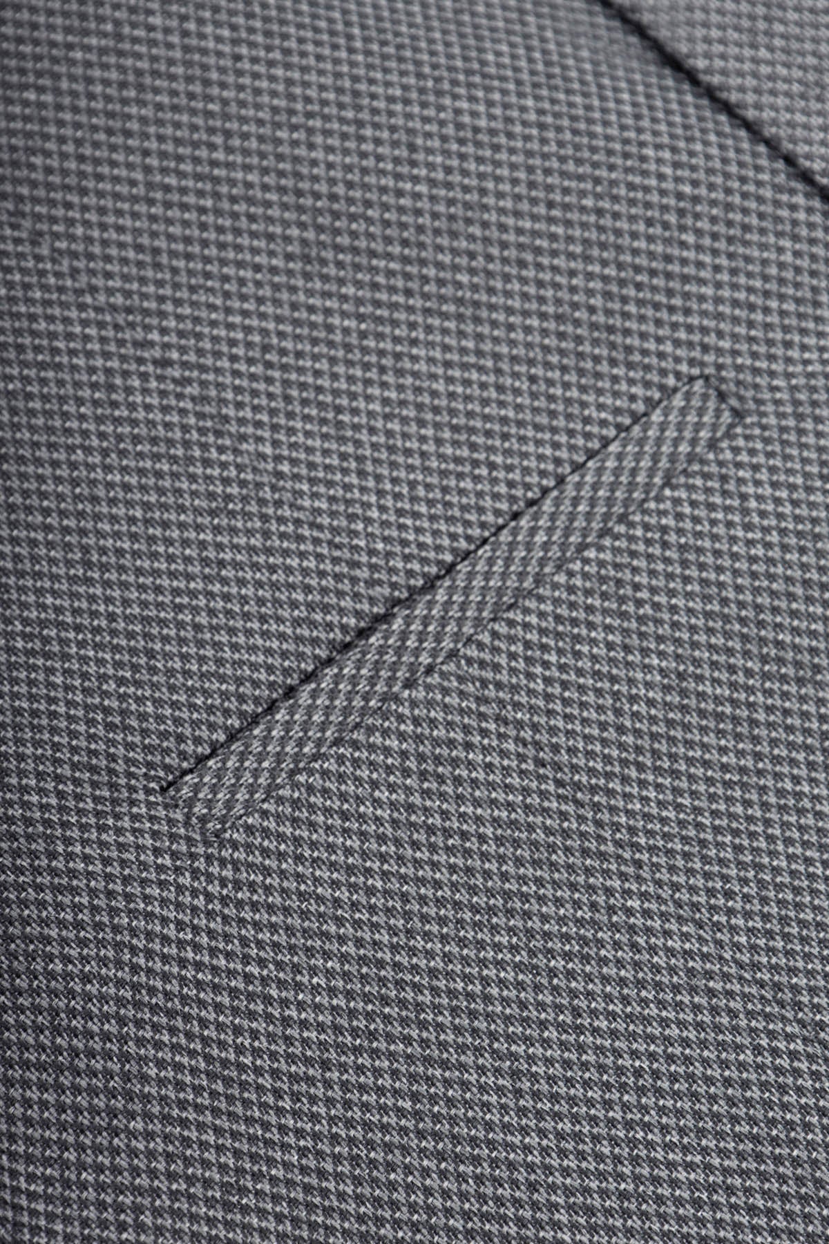 Jacquard Gray Twill Double-Breasted Linen Vest