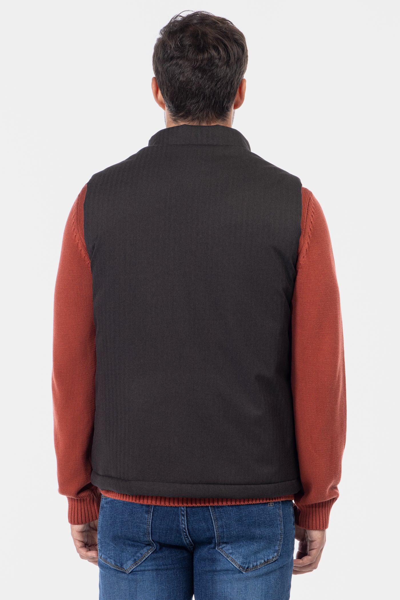 Waterproof Dark Brown Vest Sweater