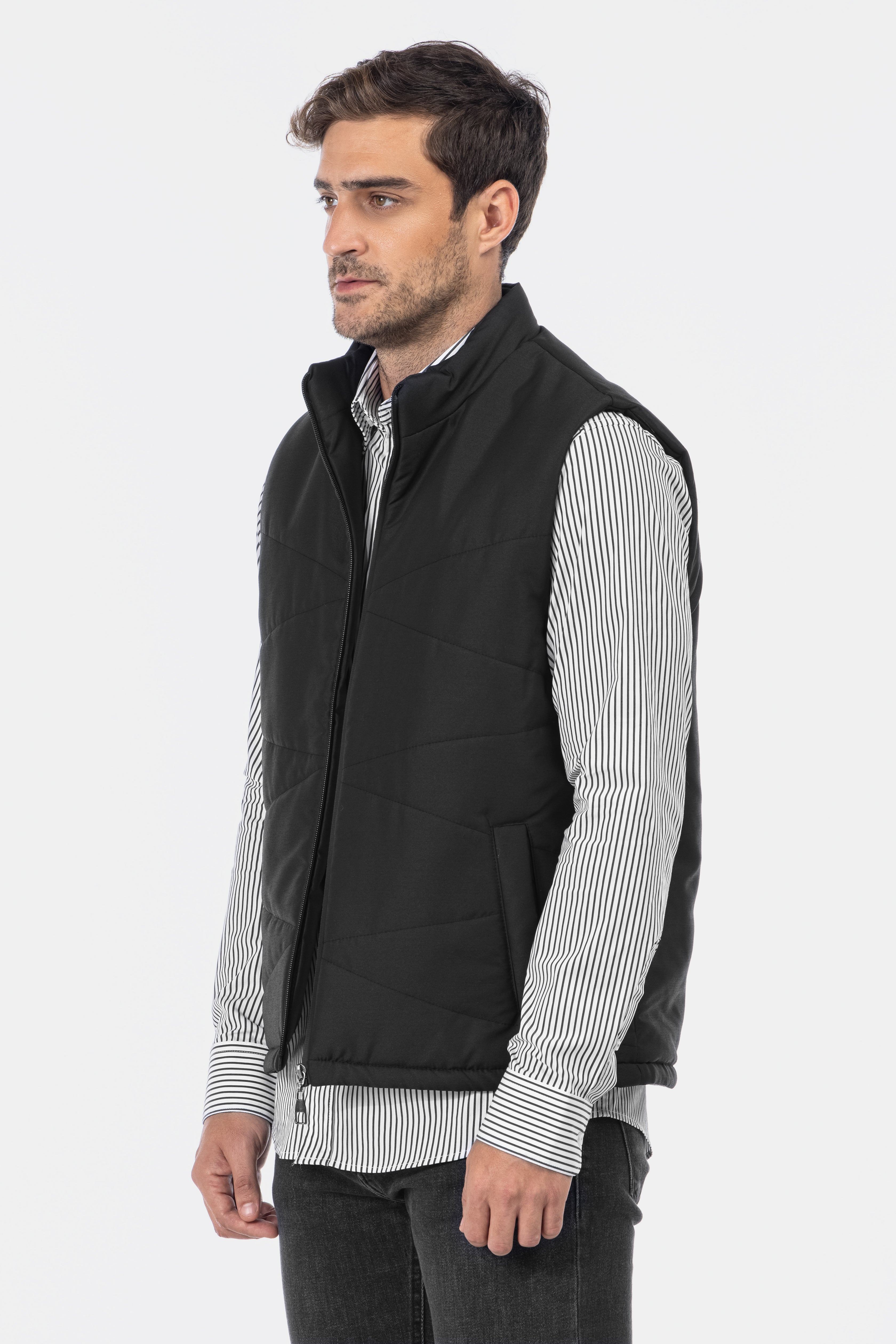 Waterproof Black Vest Sweater