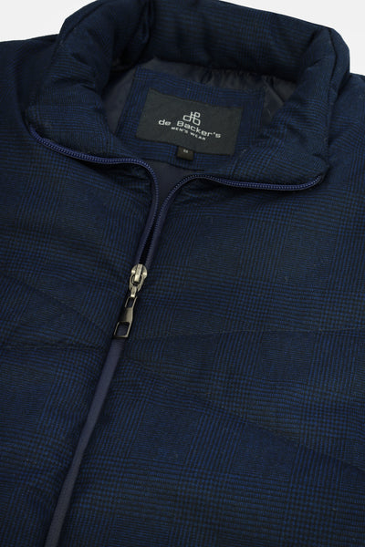 Checked Waterproof Dark Navy Vest Sweater