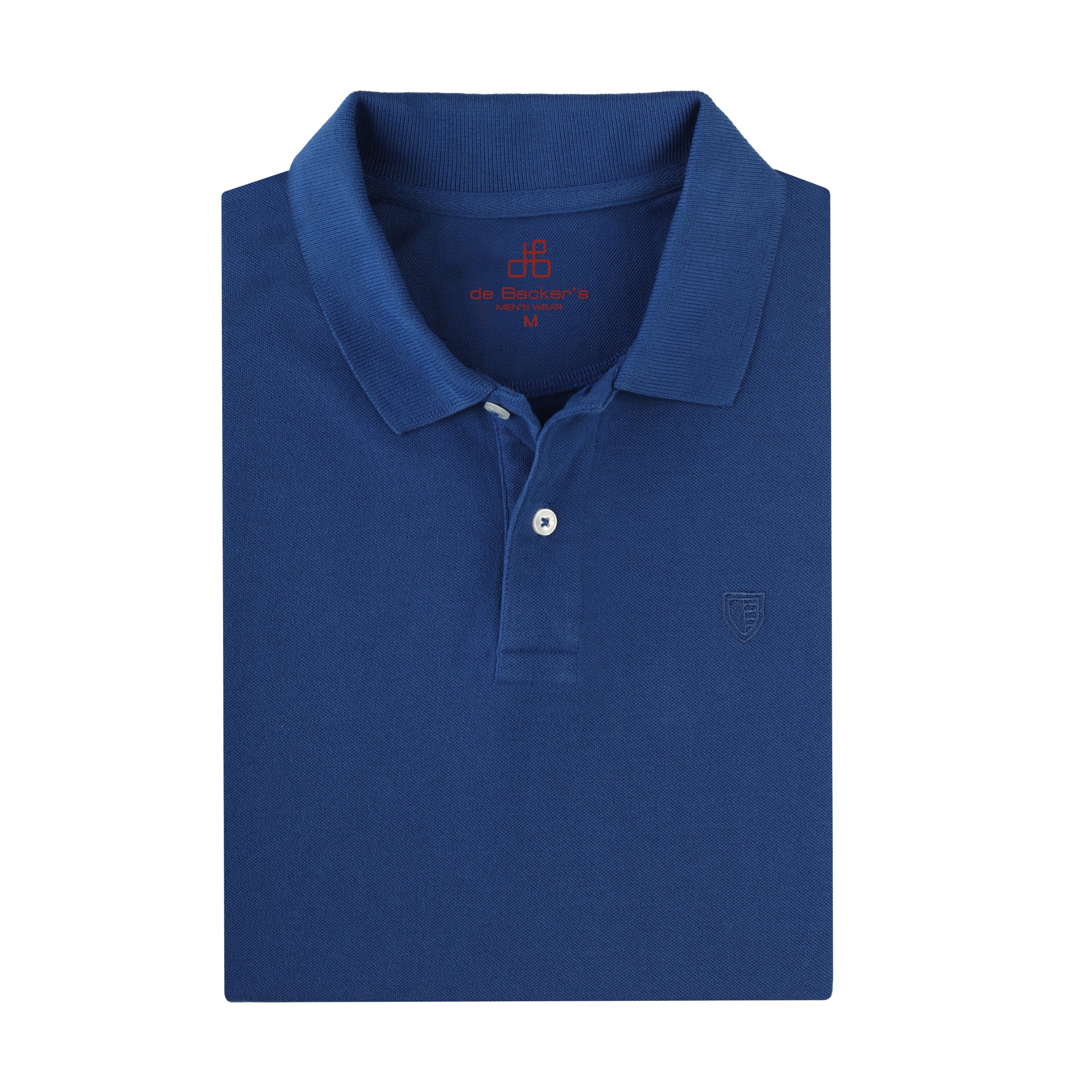 Pique solid Polynesian Blue Cotton Polo