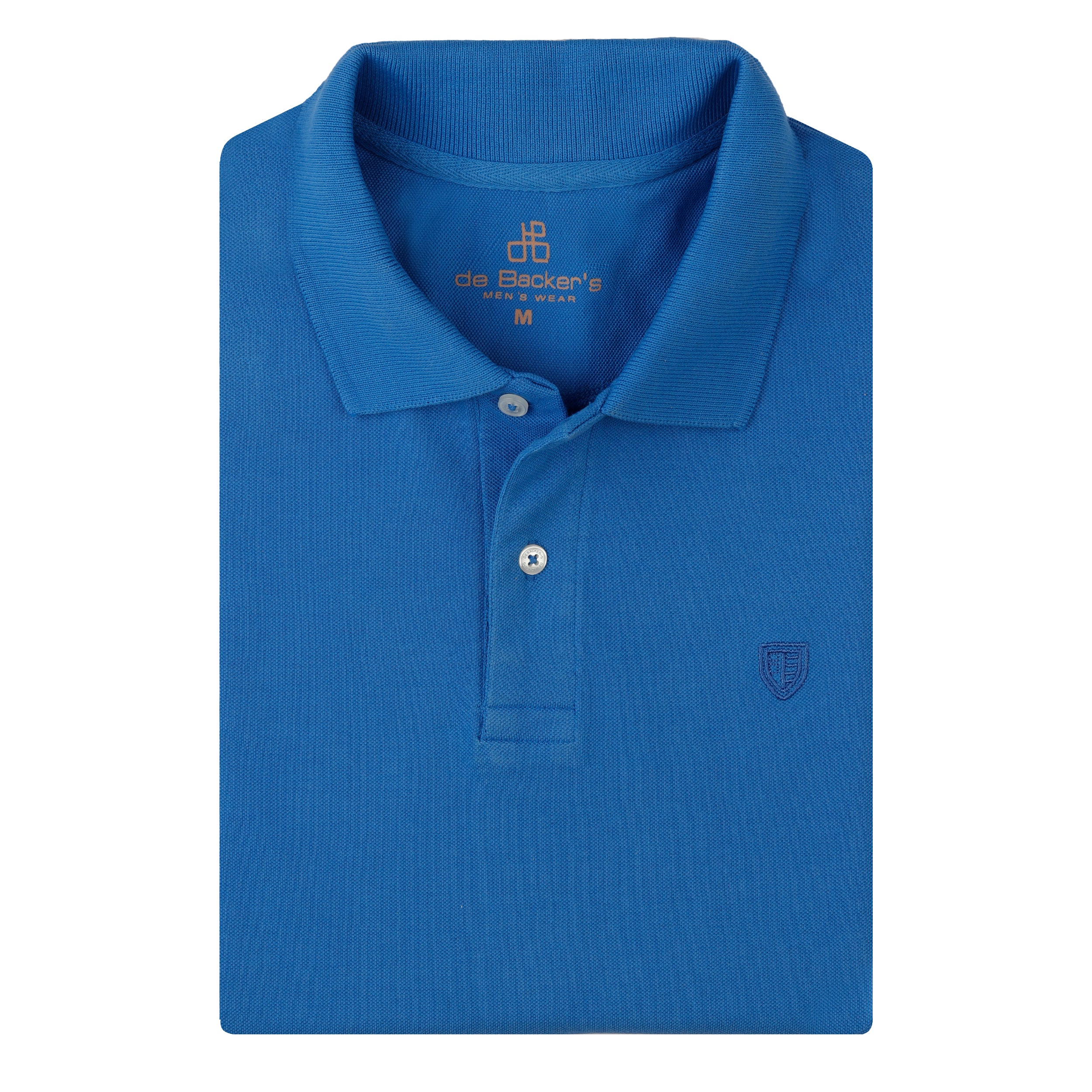 Pique solid  Ruddy Blue Cotton Polo