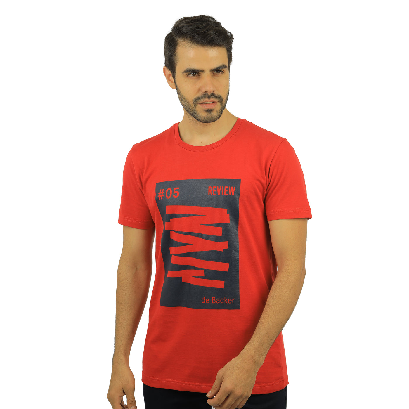 Red round T-shirt