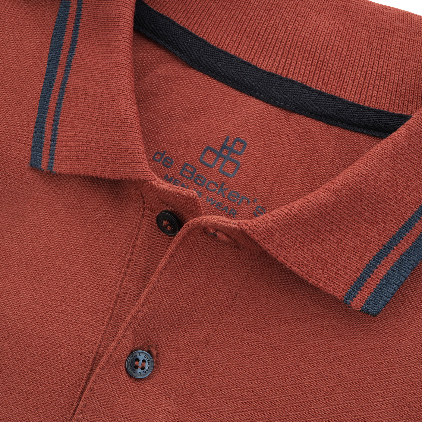 Pique Indian Red Sea Green Cotton Polo