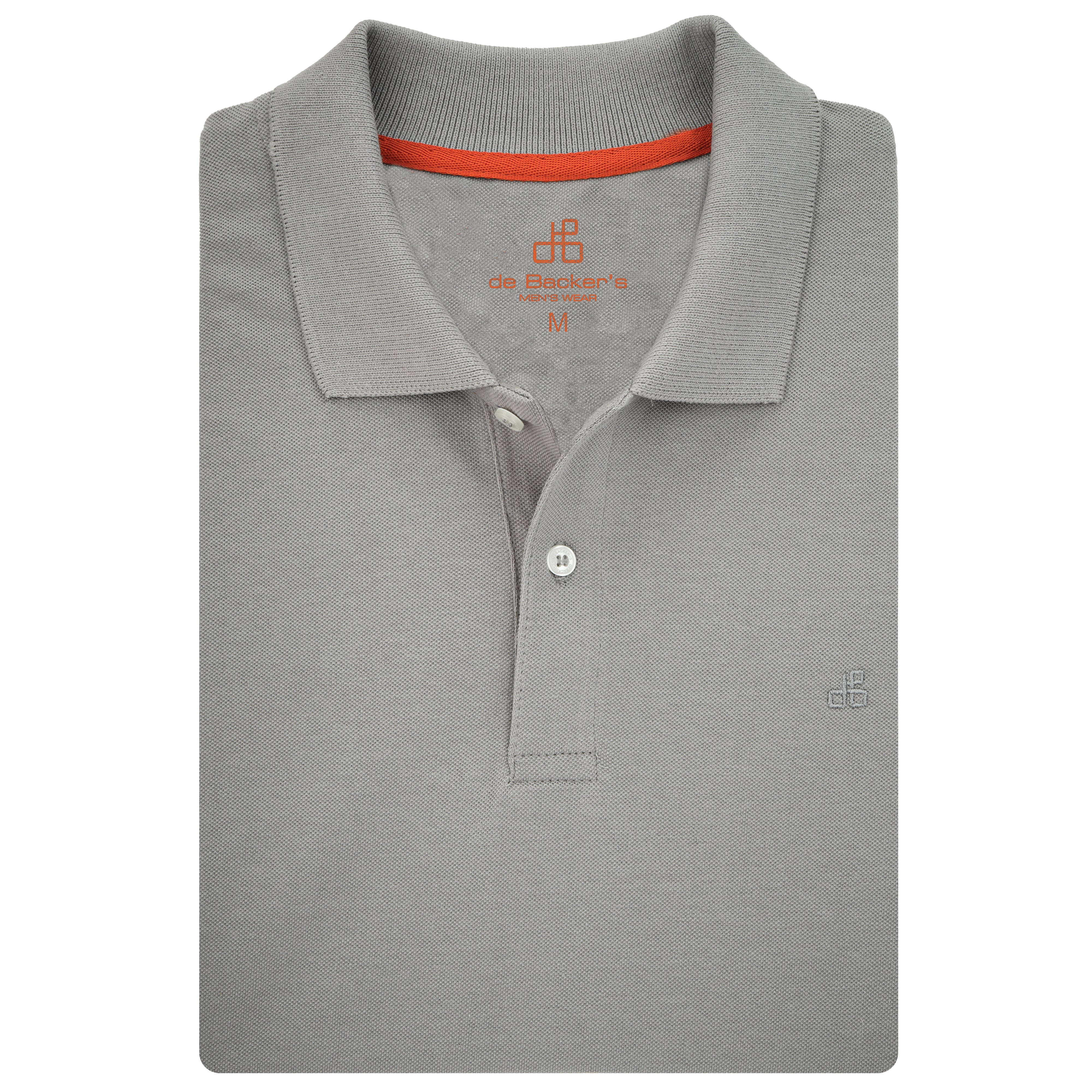 Pique Gray Cotton Polo