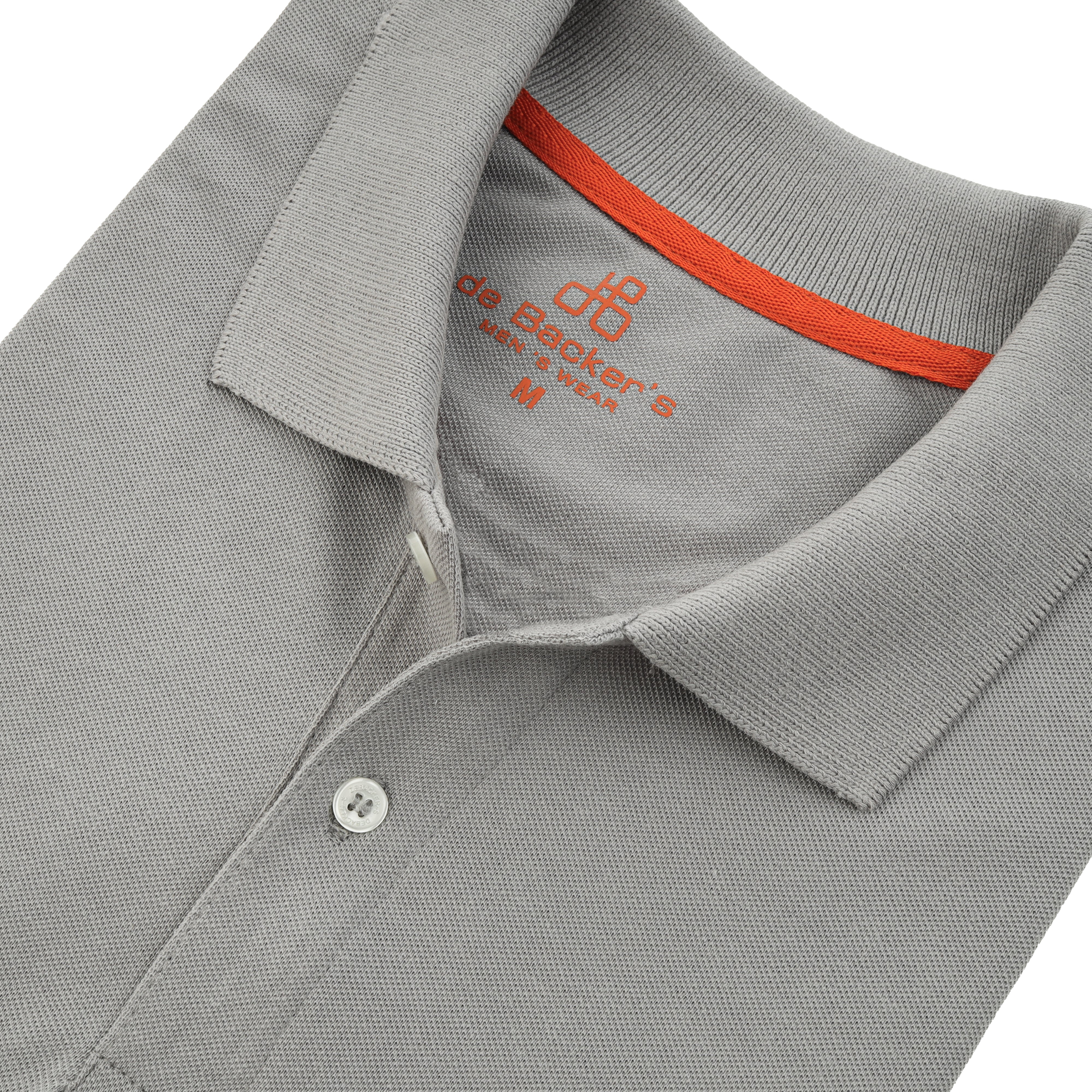 Pique Gray Cotton Polo