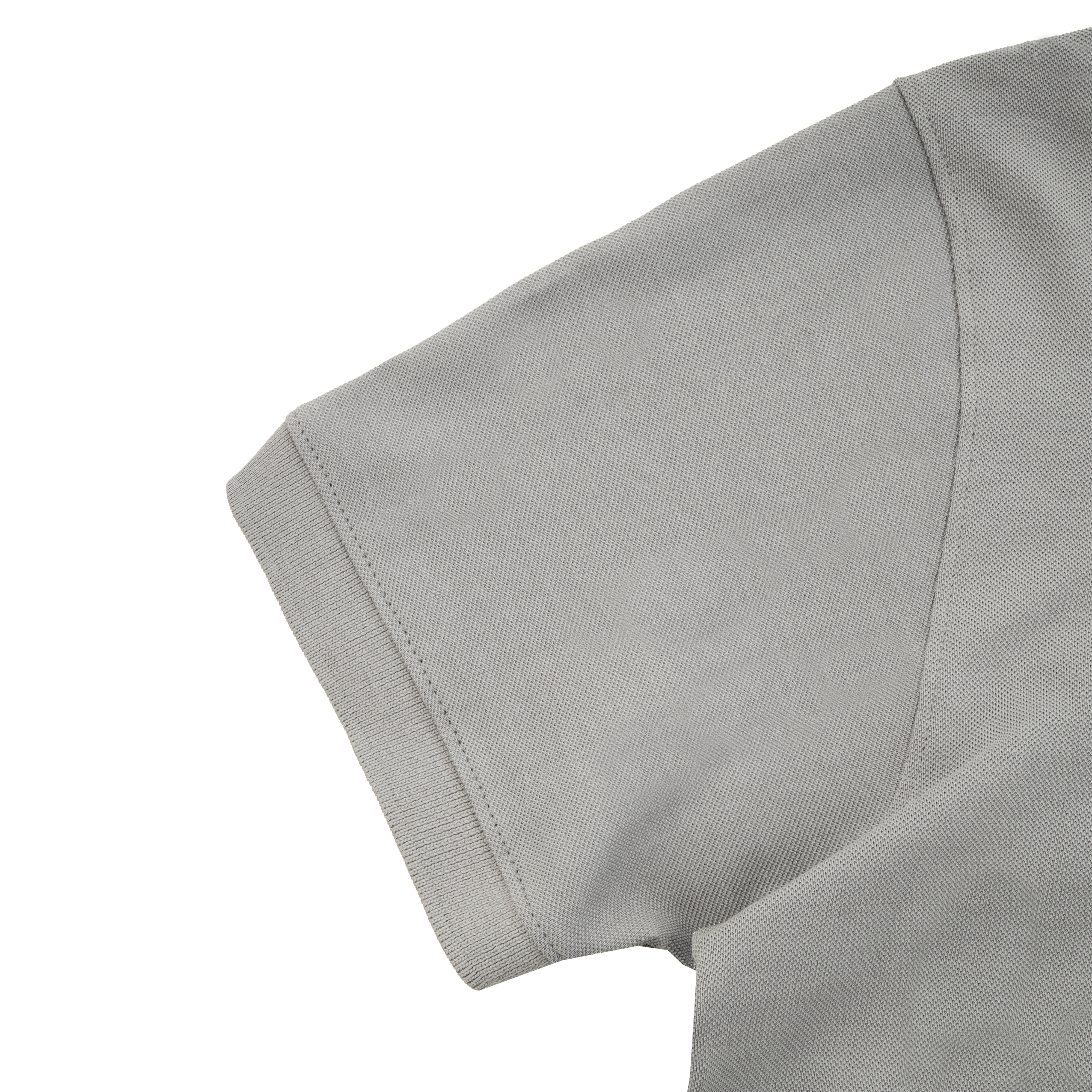 Pique Gray Cotton Polo