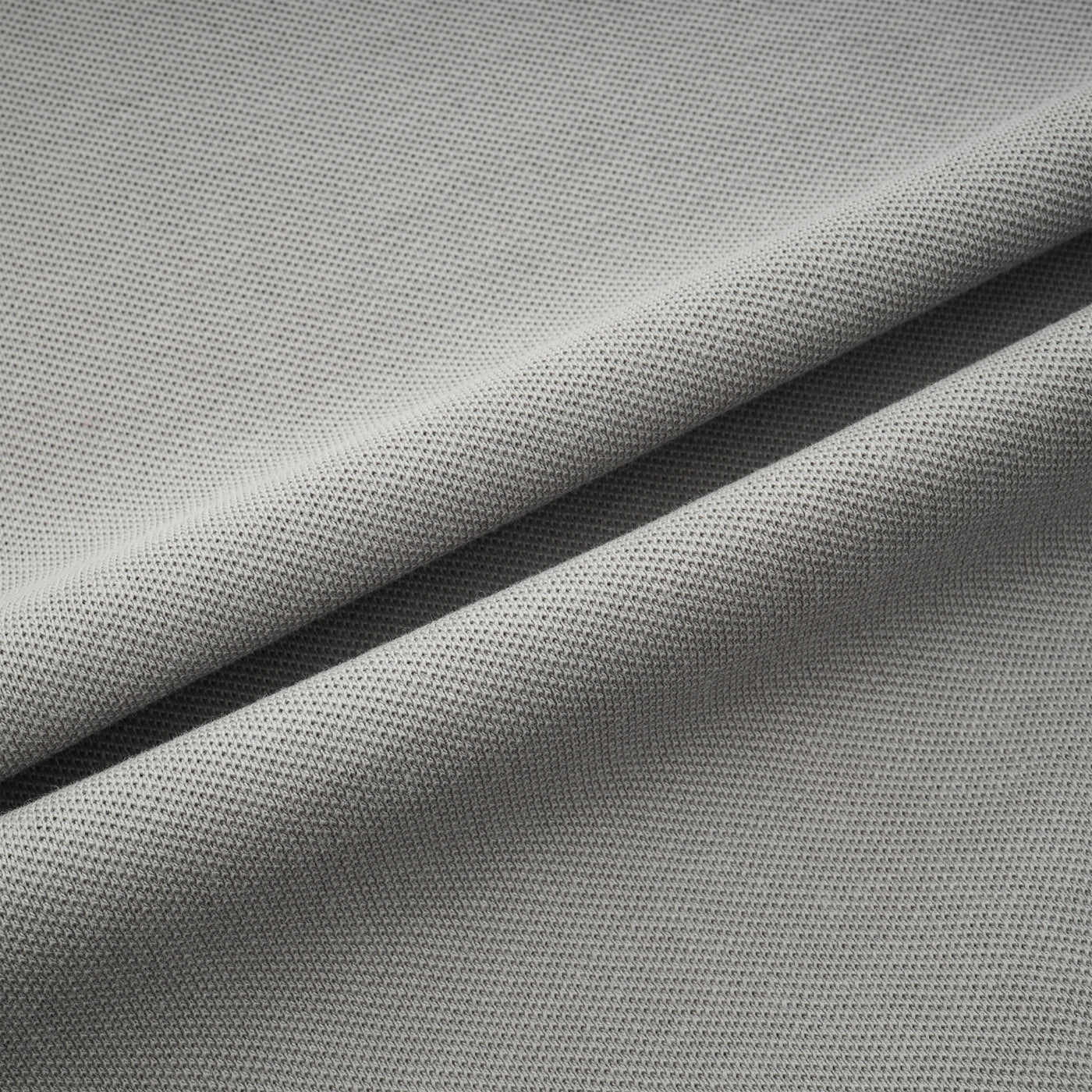 Pique Gray Cotton Polo