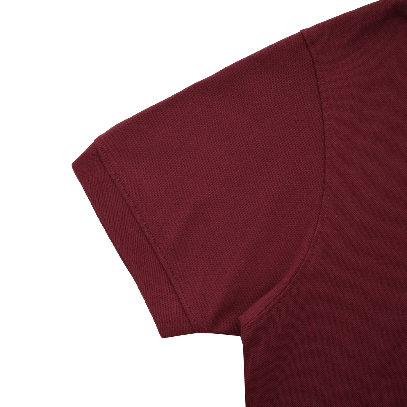 Pique Solid Madder Red Cotton Polo