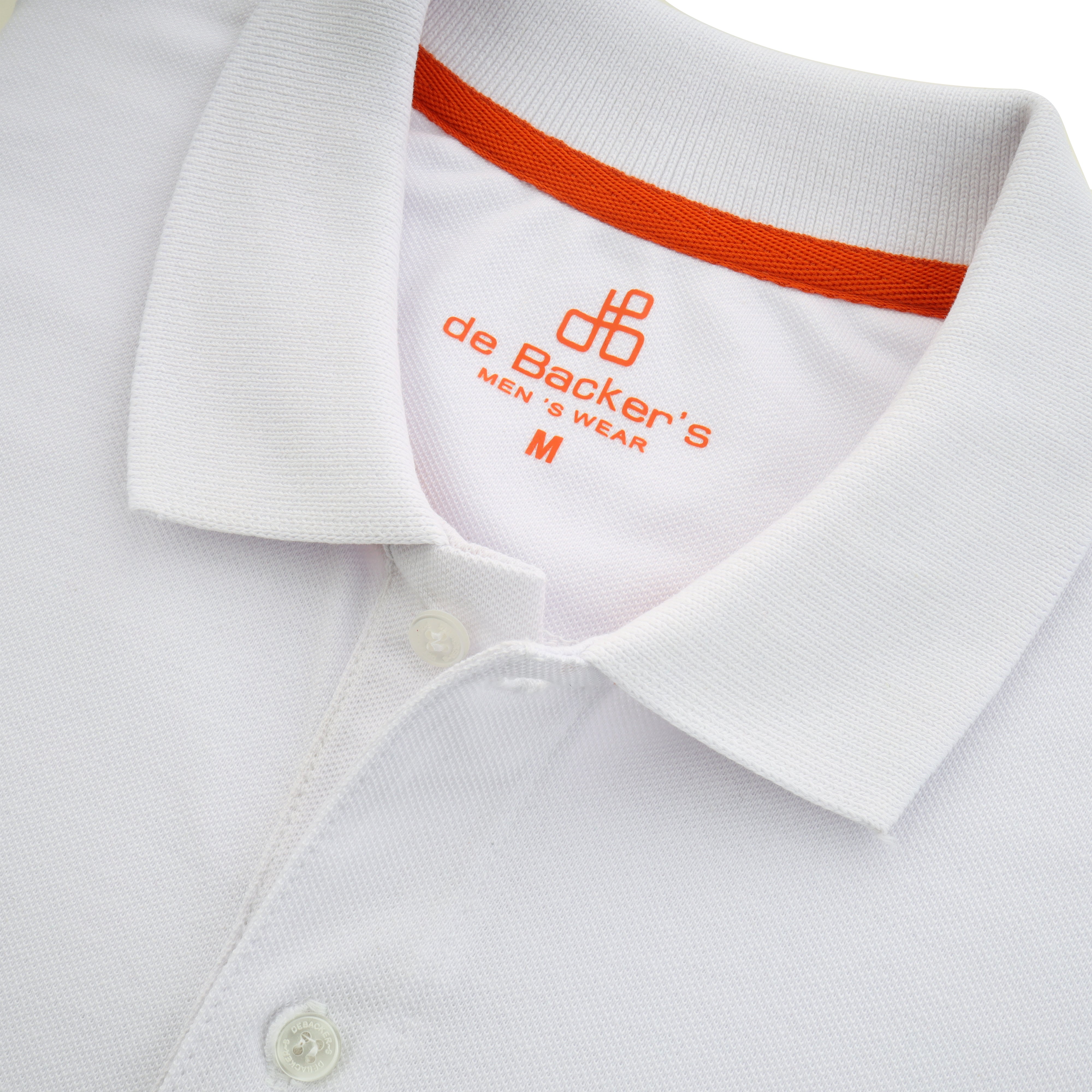 Pique Solid  White Cotton Polo