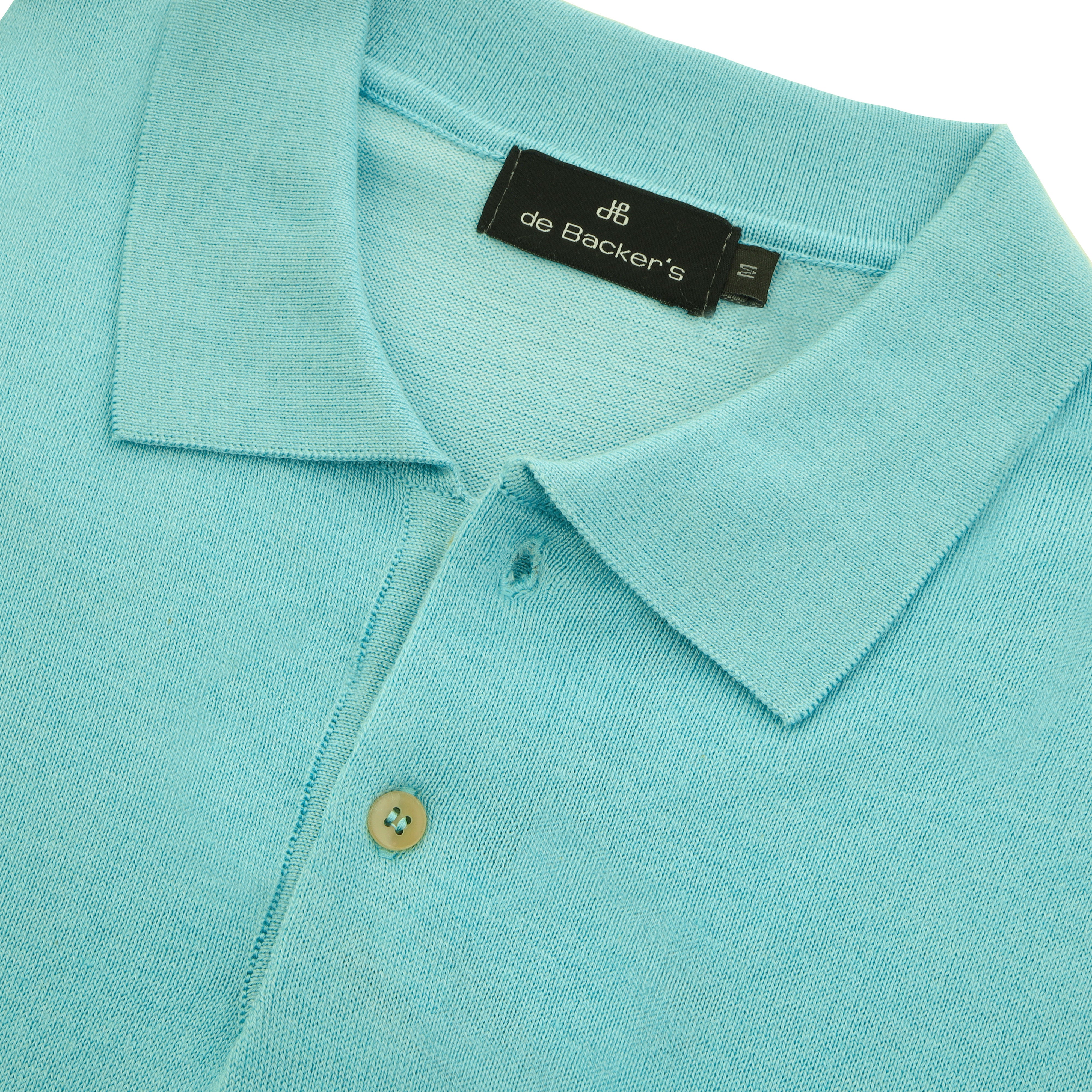 Plian Ice Blue Cotton Knitted Polo