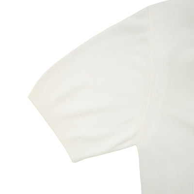 Plain White  Knitted  Round T Shirt