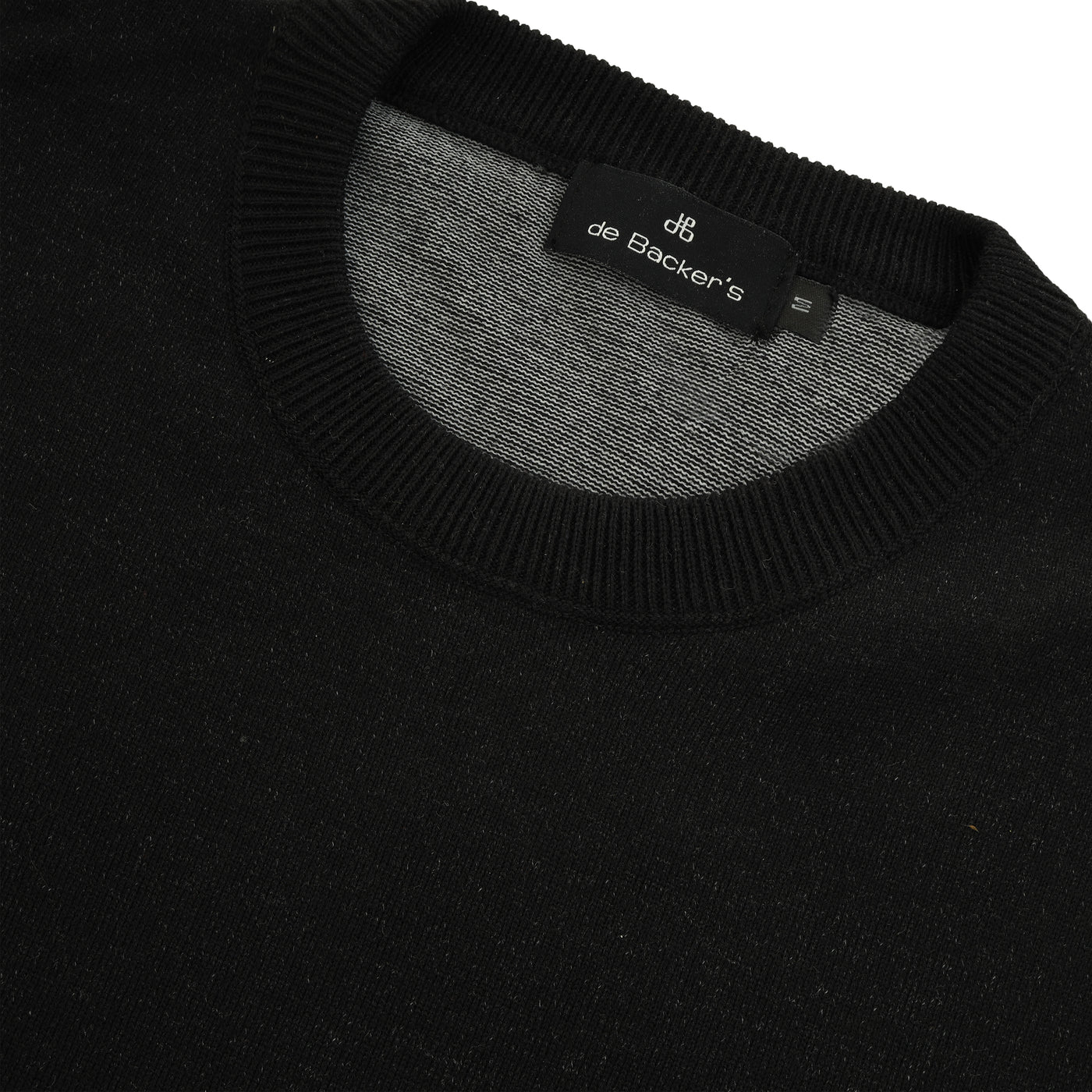 Plain Black  Knitted  Round T Shirt
