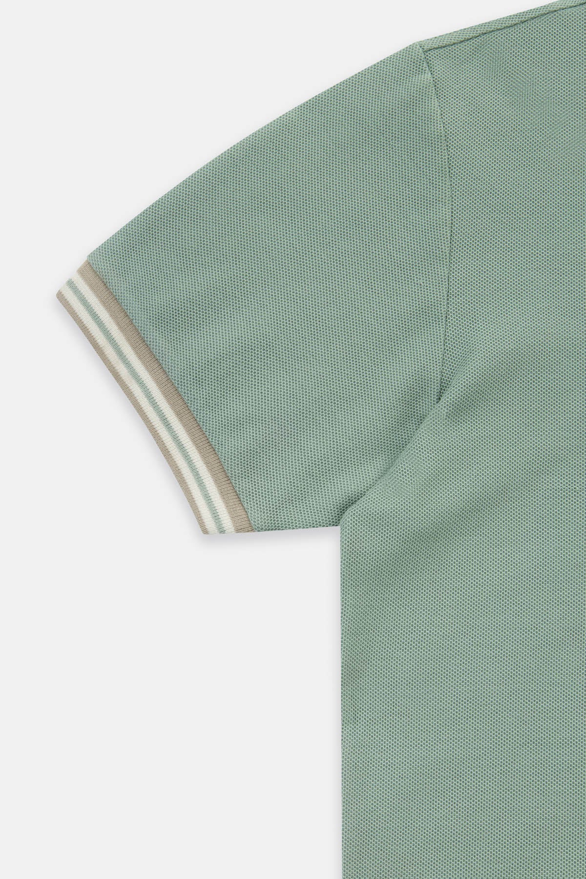 Pique Solid Spring Green Zip-Up Polo