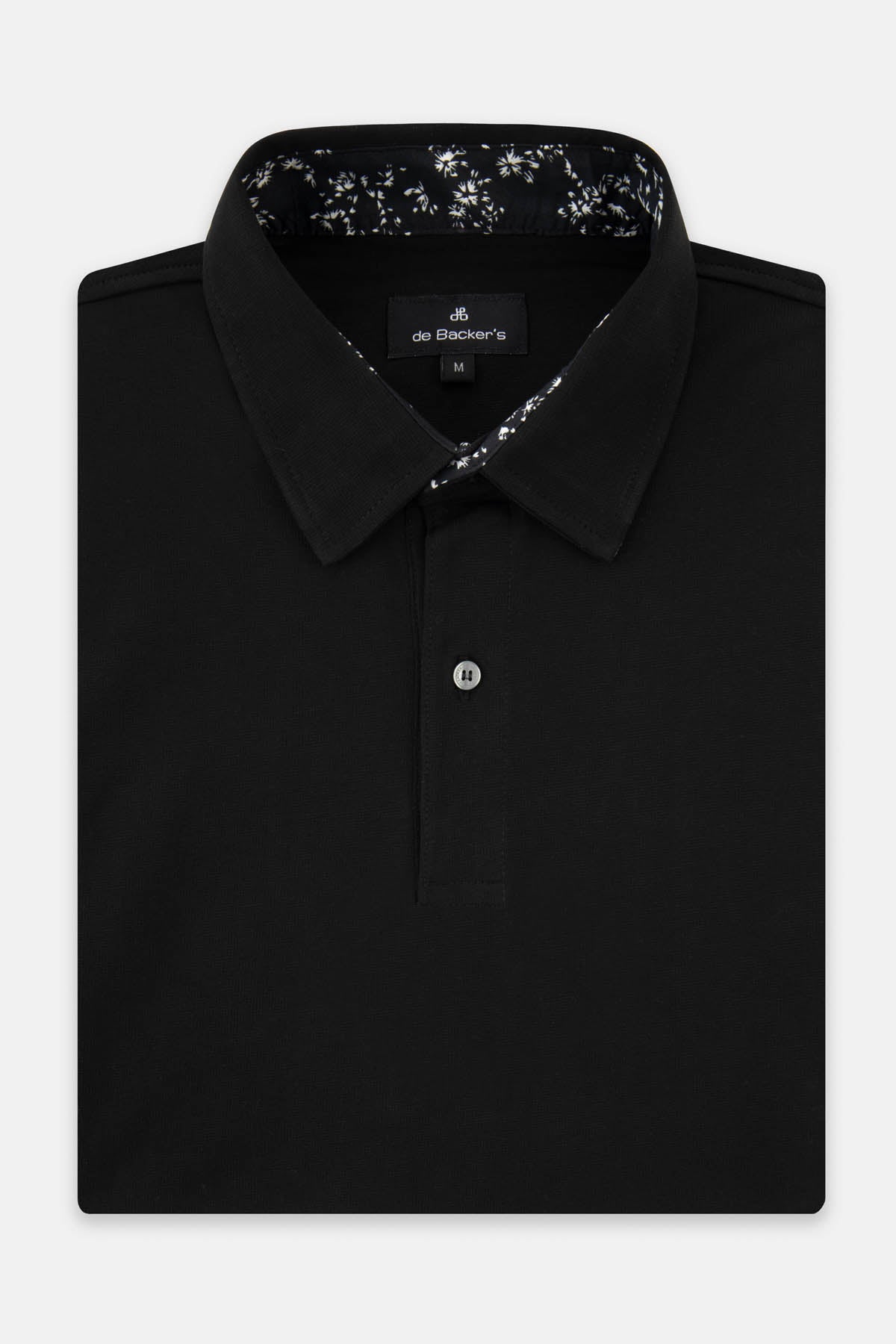 Pique Solid Black Polo