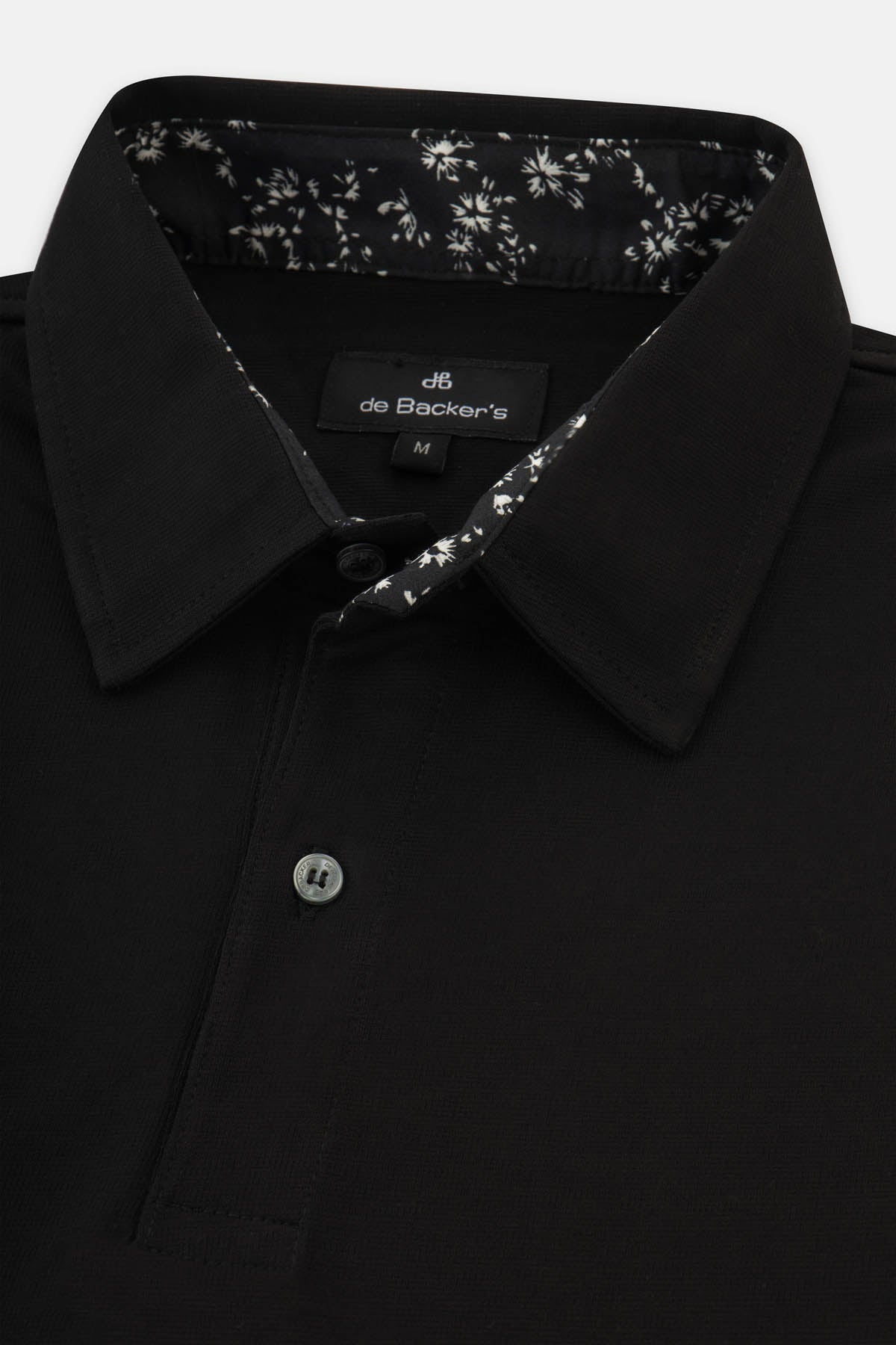 Pique Solid Black Polo - 2