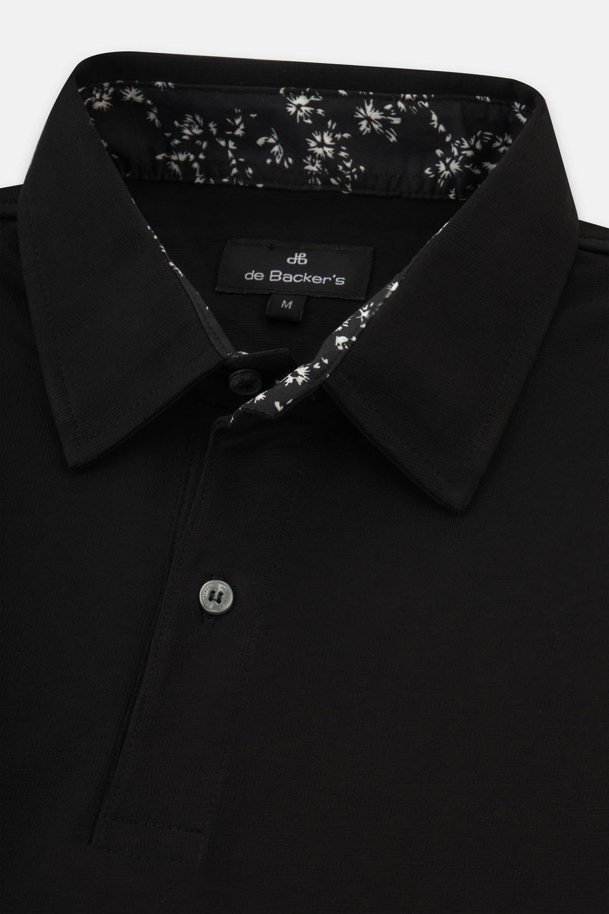 Pique Solid Black Polo