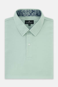 Pique Solid Green Spring Rain Polo - 1