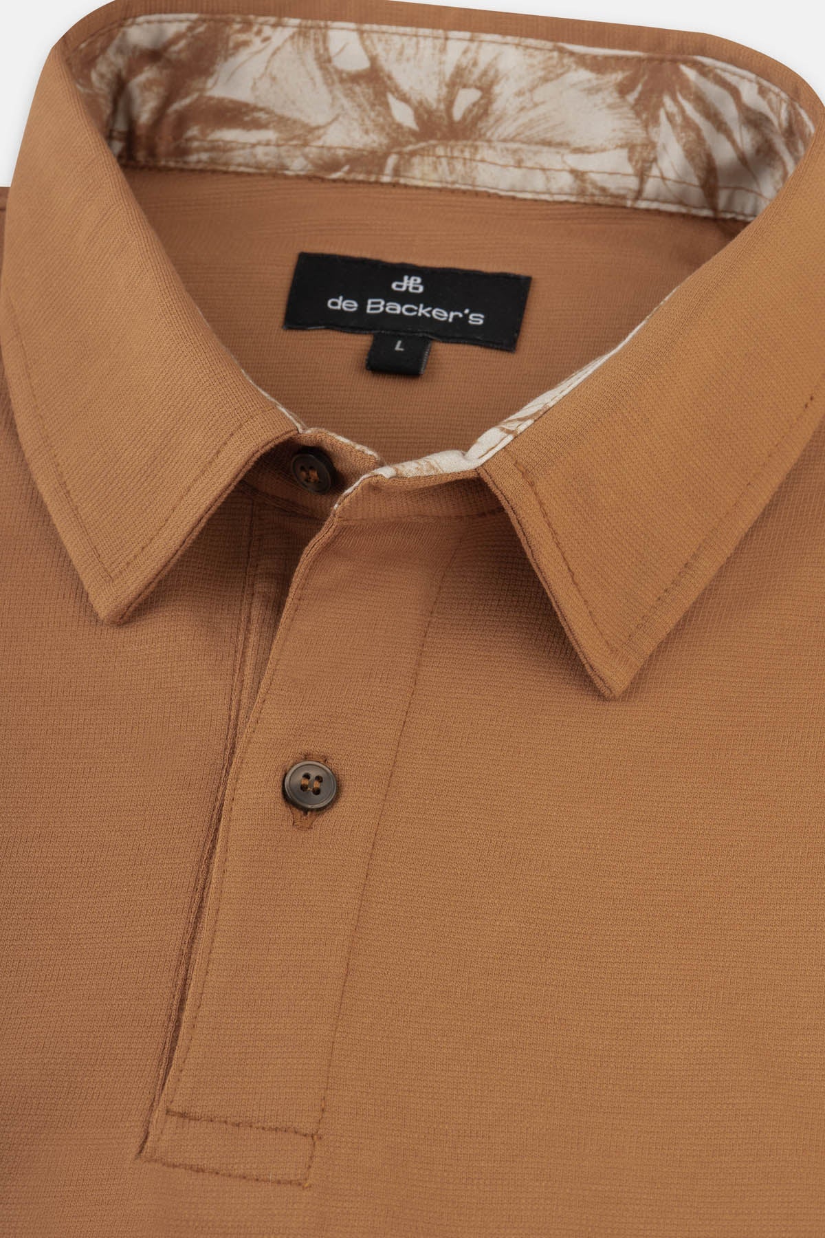 Solid Pique Chamois Brown Polo - 2