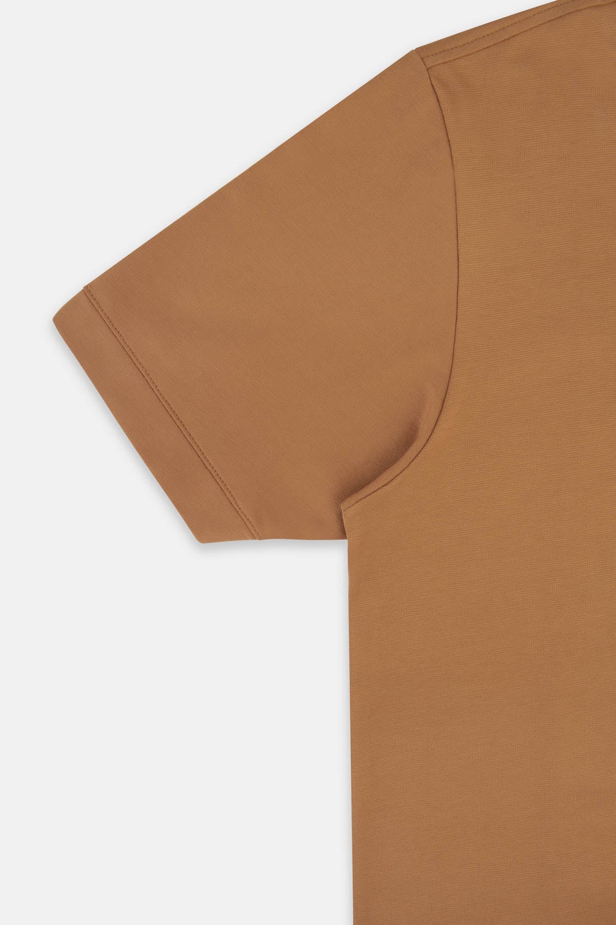 Solid Pique Chamois Brown Polo - 3