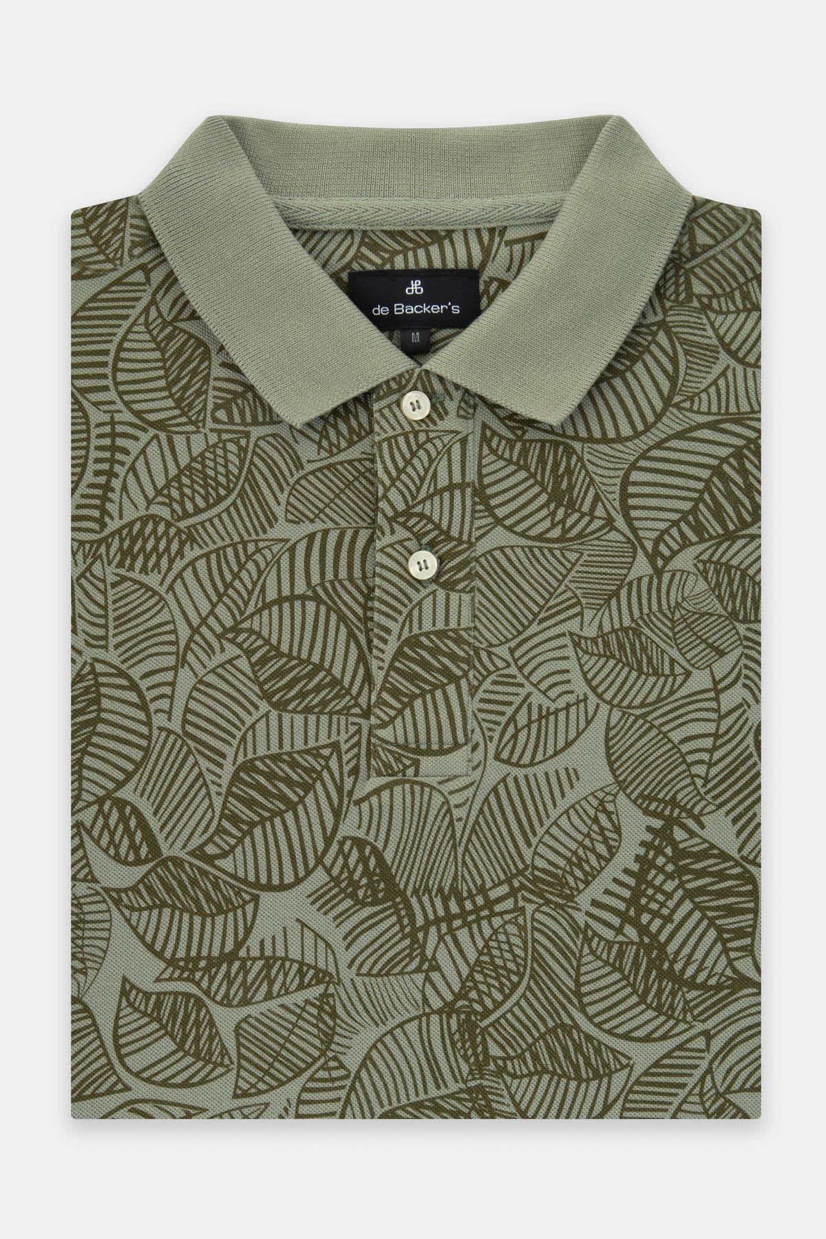 Printed Pique Ebony Olive Polo