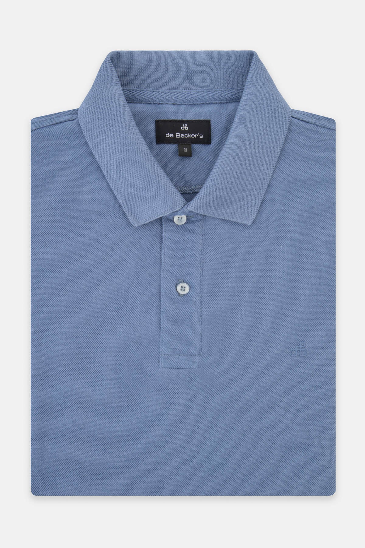 Solid Pique Glaucous Blue Polo - 1