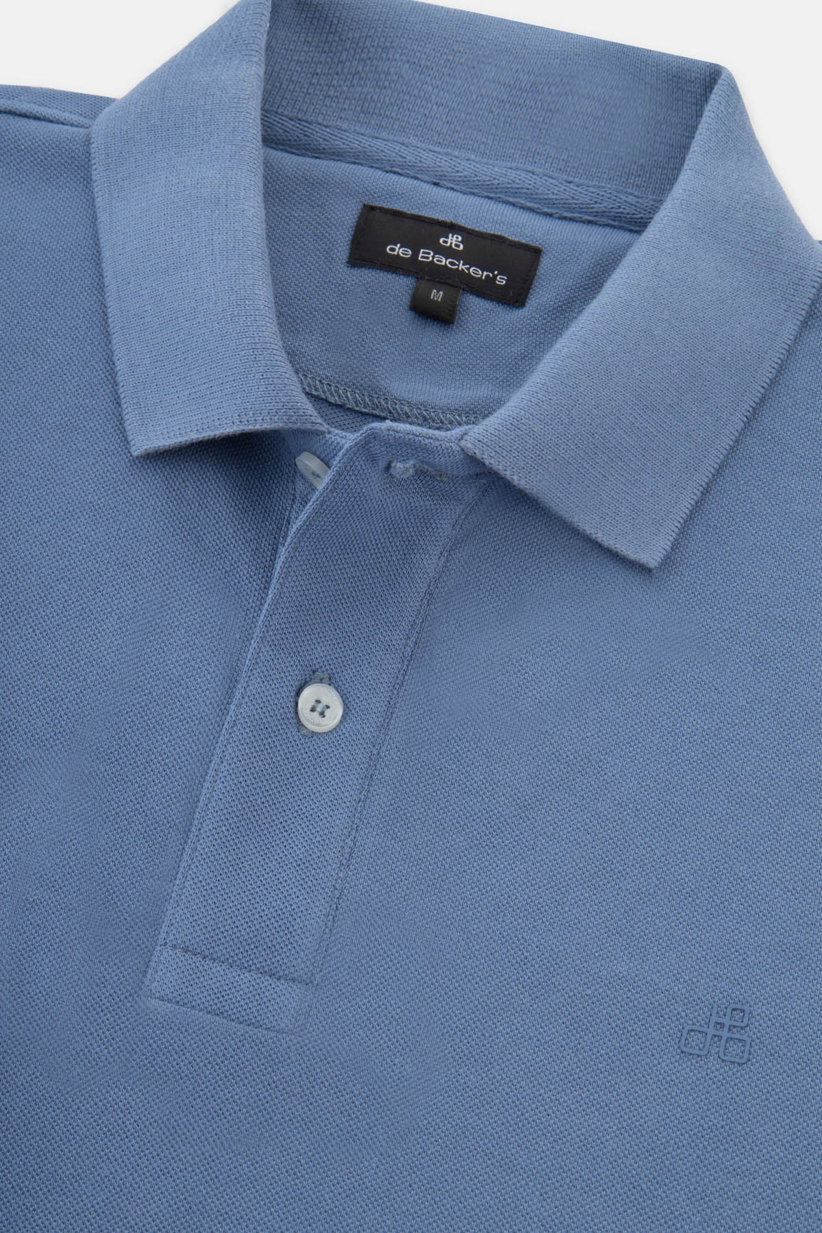 Solid Pique Glaucous Blue Polo - 2