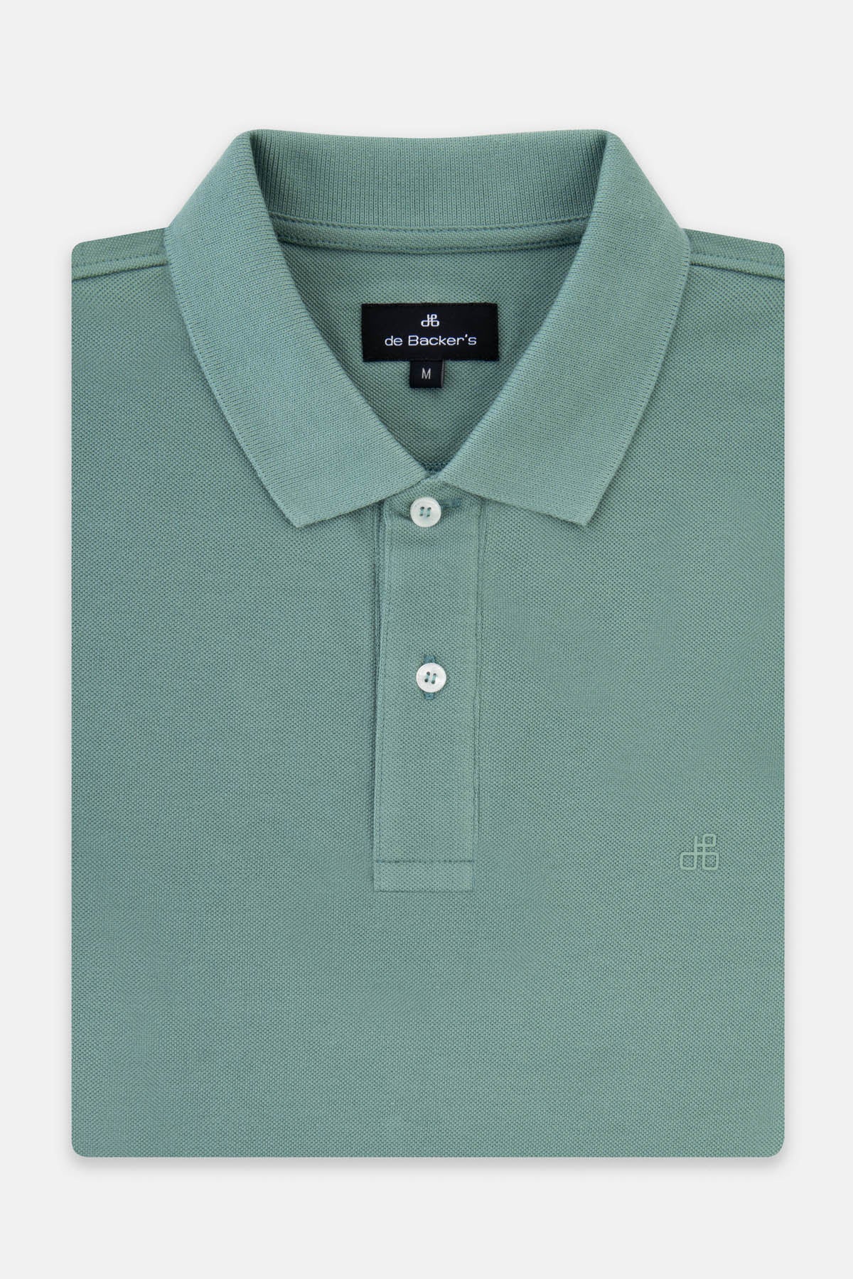 Solid Pique Green Polo - 1