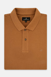 Solid Pique â‚¬ªRaw Umber Brown Polo - 1