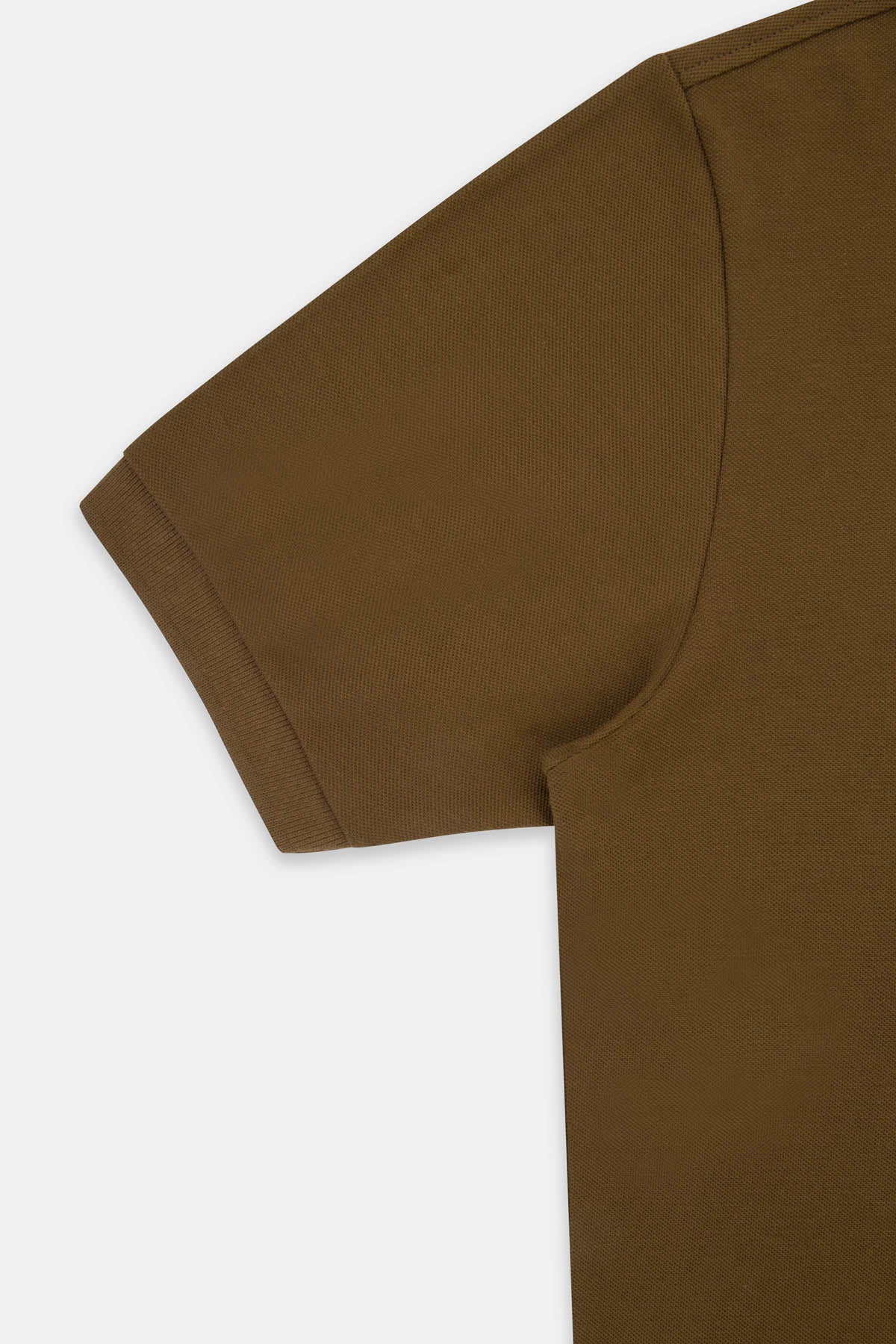 Solid Pique Kobicha Brown Polo