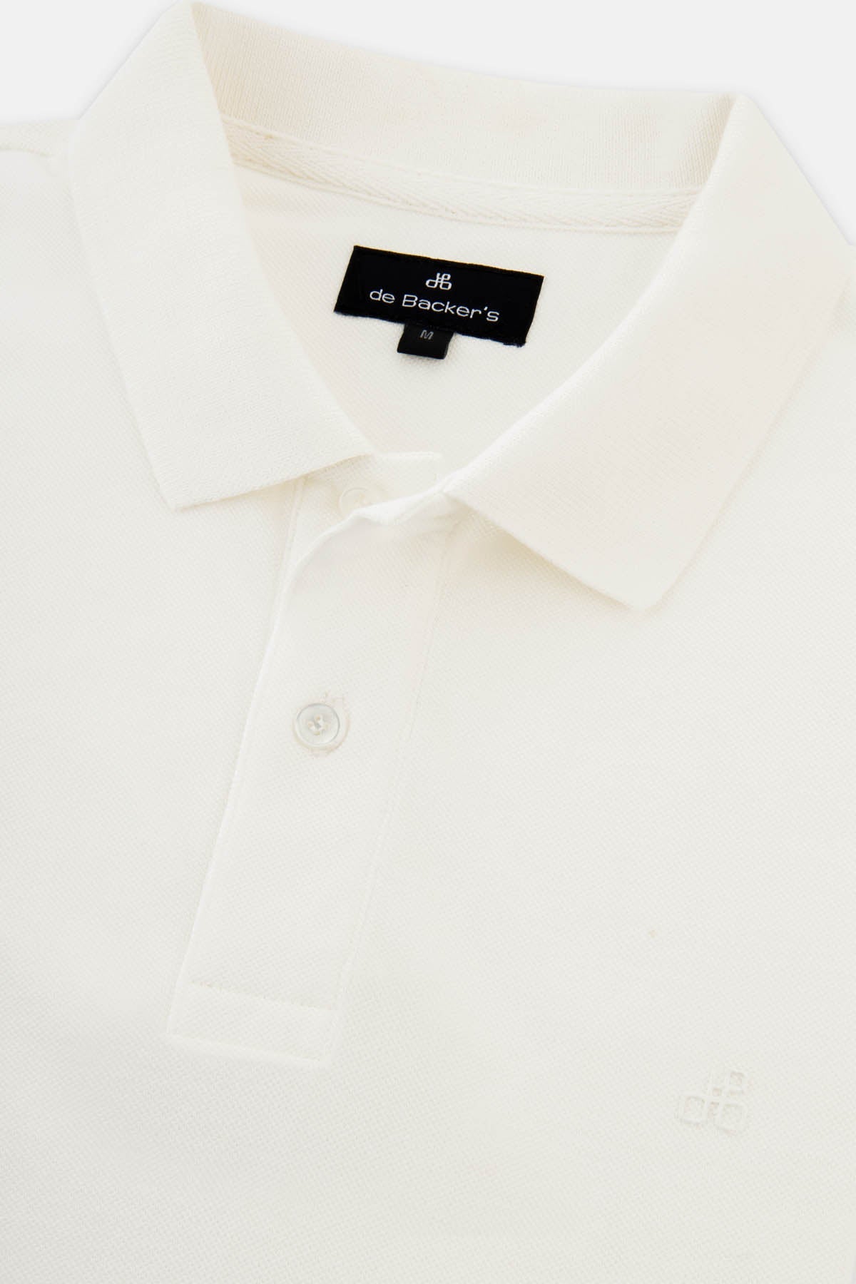 Solid Pique White Polo