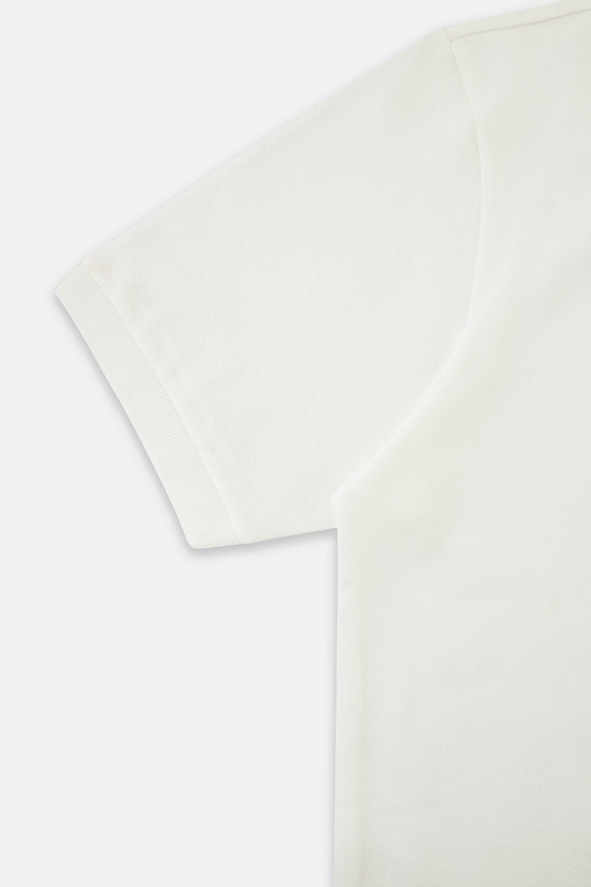 Solid Pique White Polo