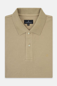 Solid Pique Khaki Polo - 1