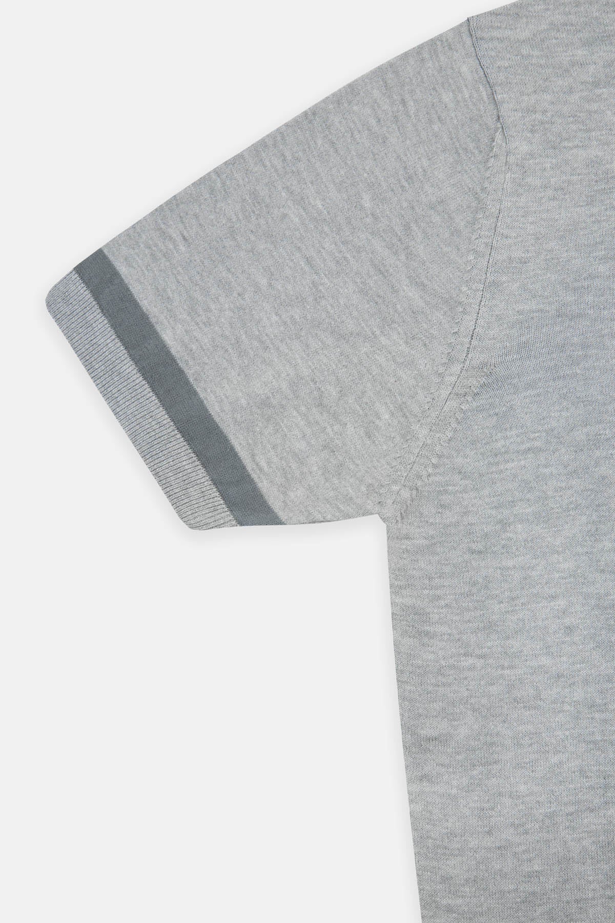 Solid Knitted Gray Polo