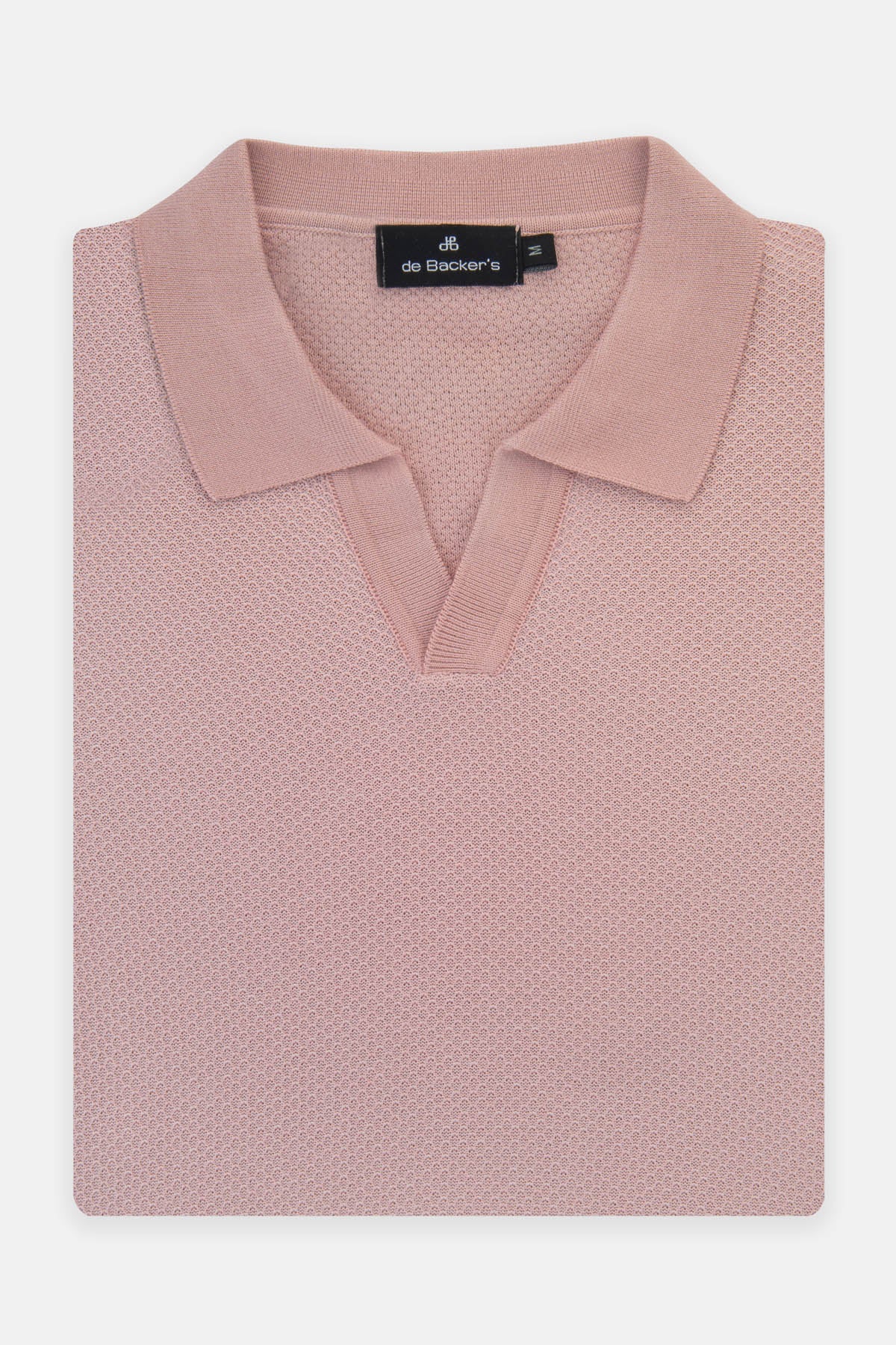 Jacquard Knitted Rosy Brown Polo