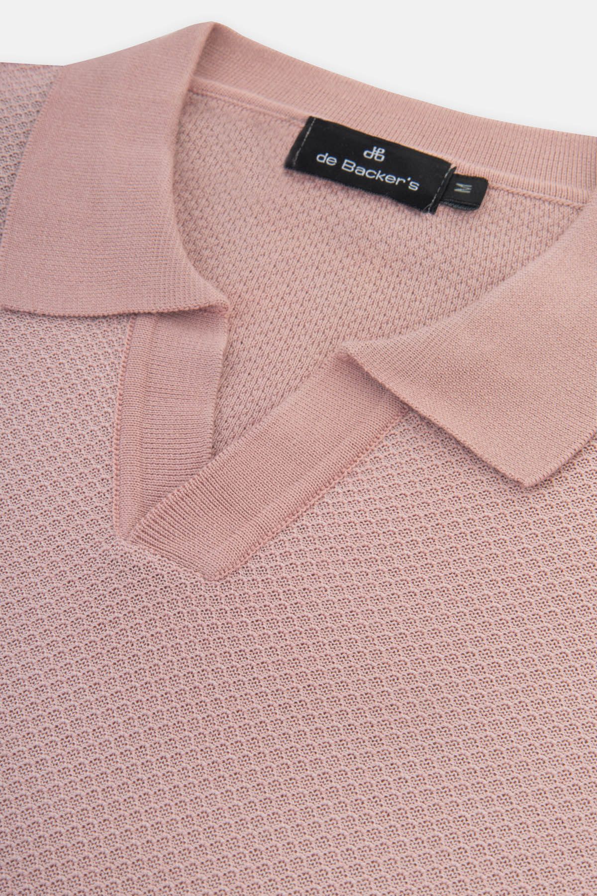 Jacquard Knitted Rosy Brown Polo