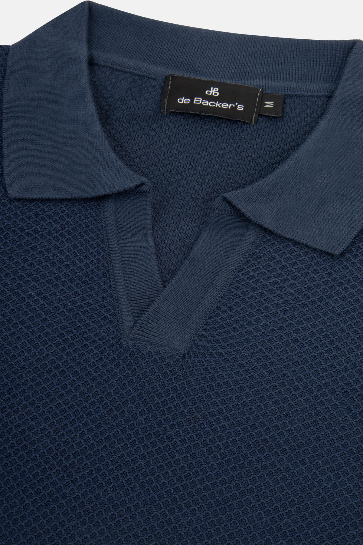 Jacquard Knitted Navy Polo