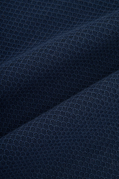 Jacquard Knitted Navy Polo