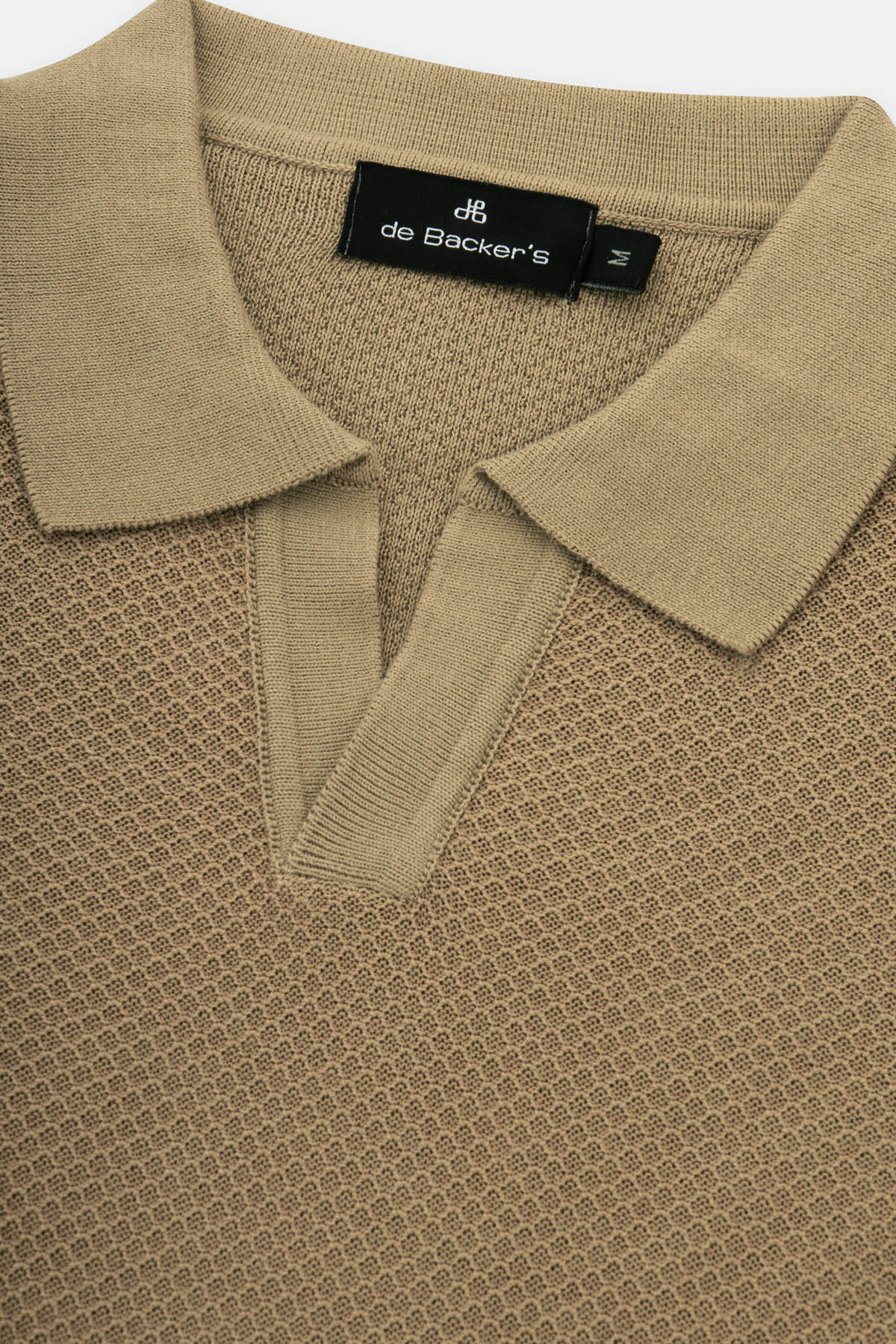 Jacquard Knitted Chamoisee Polo