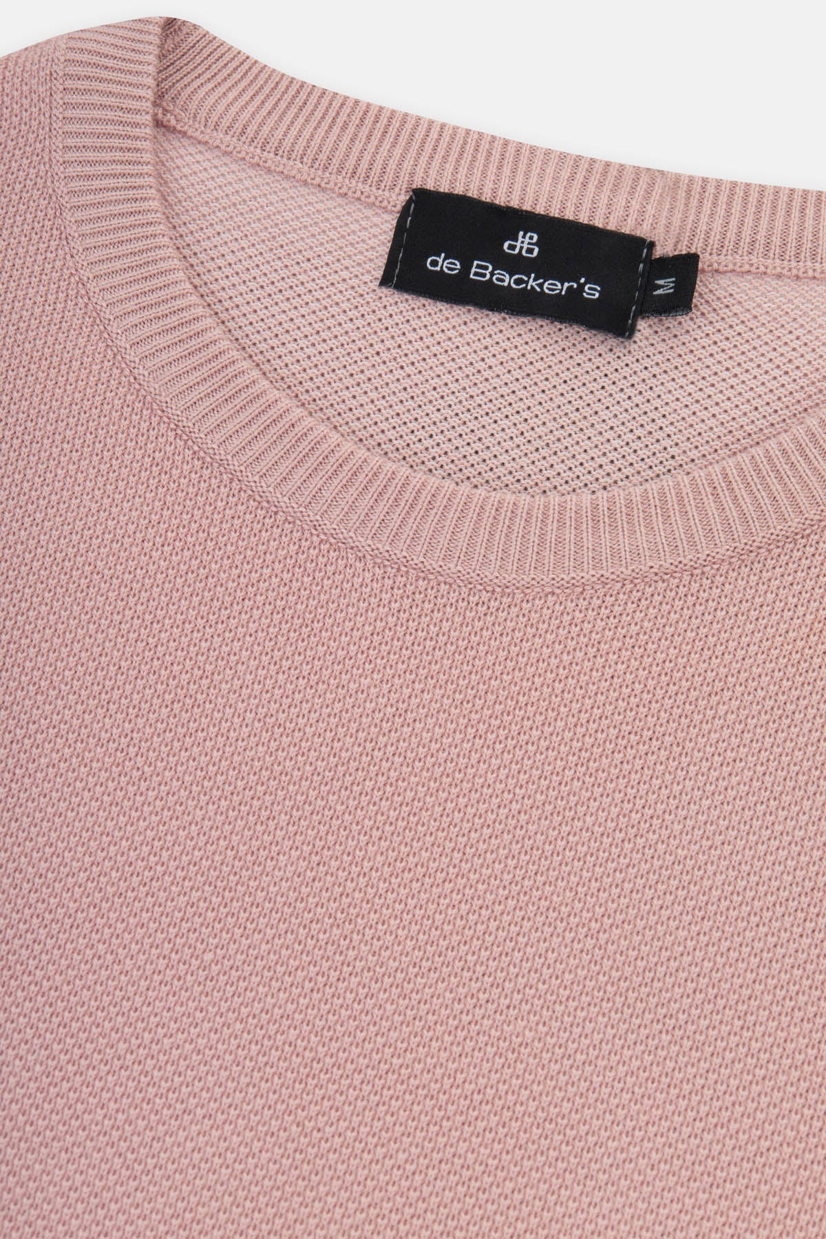 Jacquard Rosy Brown Knitted Round T-Shirt