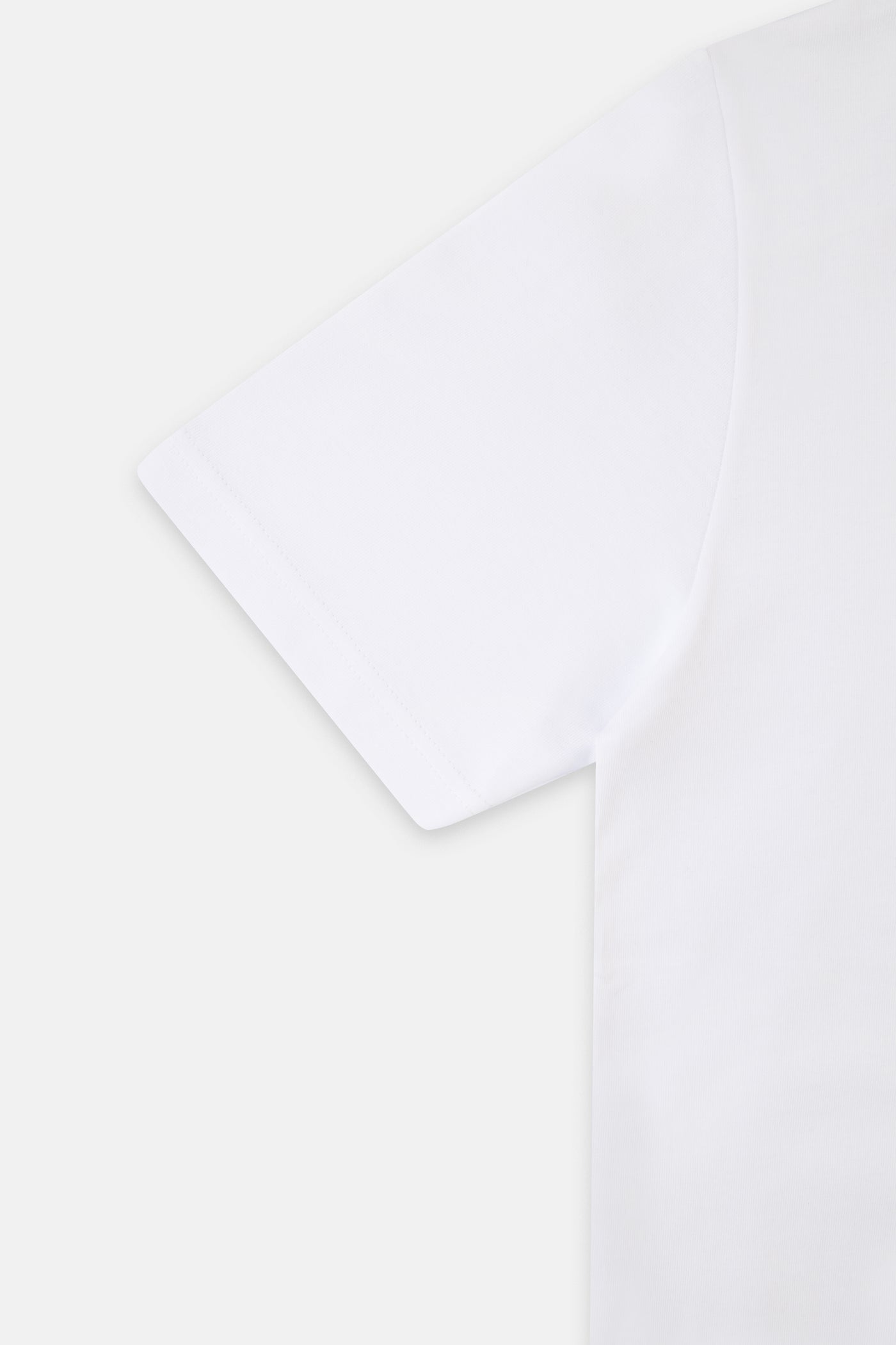 Printed White Round T-Shirt